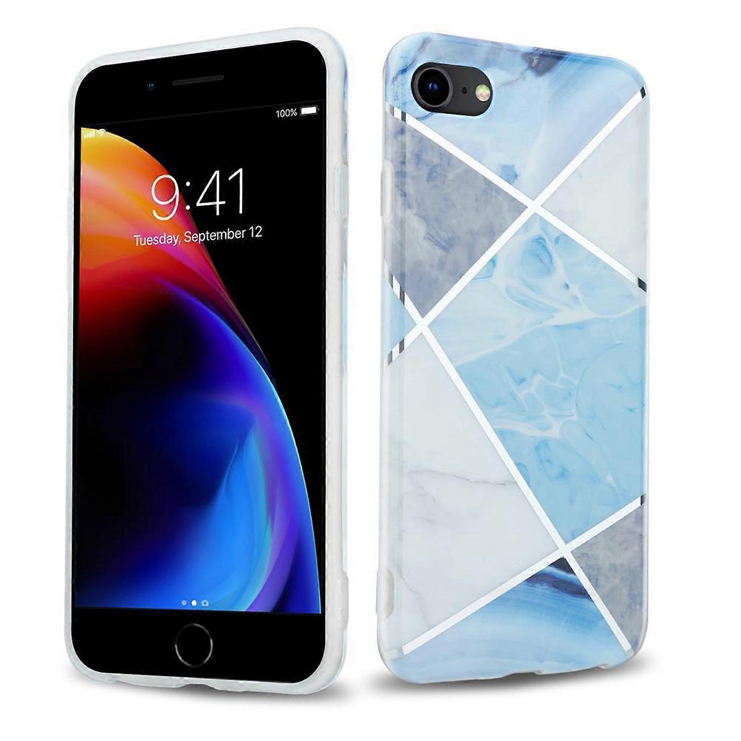 iPhone 7 / 7S / 8 / SE 2020保護ケースTPUケース-大理石模様