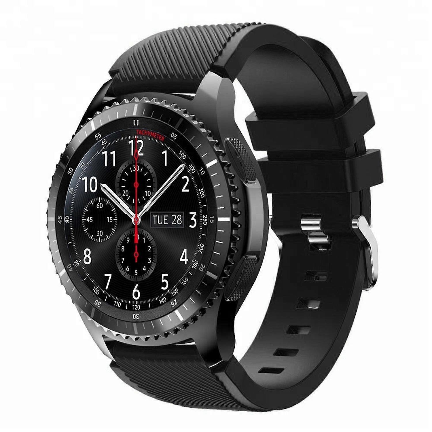 TPU Wristband with Metal Clasp 20mm Compatible with Samsung Galaxy Watch 42mm / S2 Classic - Replacement Strap for Huawei Watch 2 for Nokia Steel for LG Watch Sport