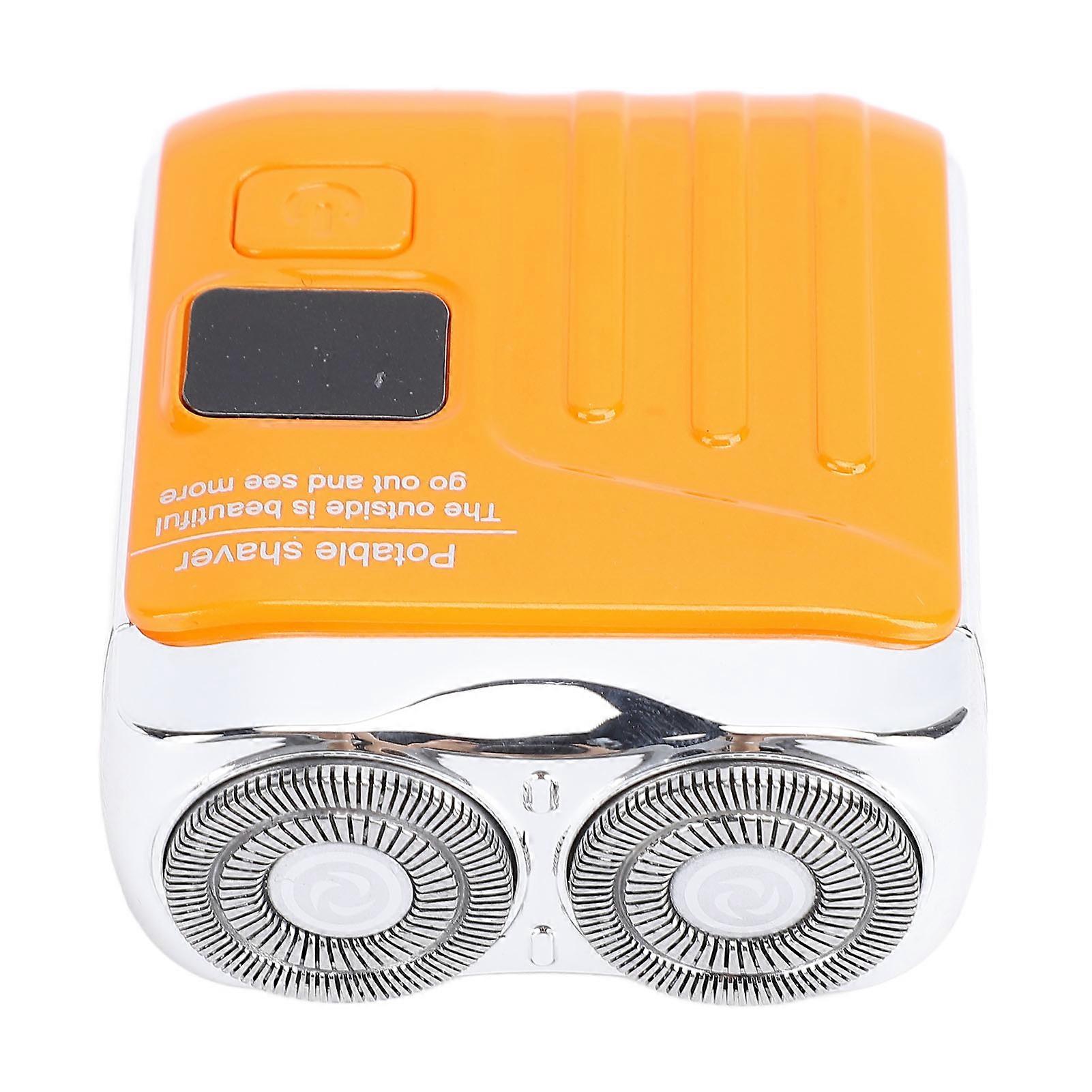 Mini USB Rechargeable Electric Beard Trimmer 500mAh Orange