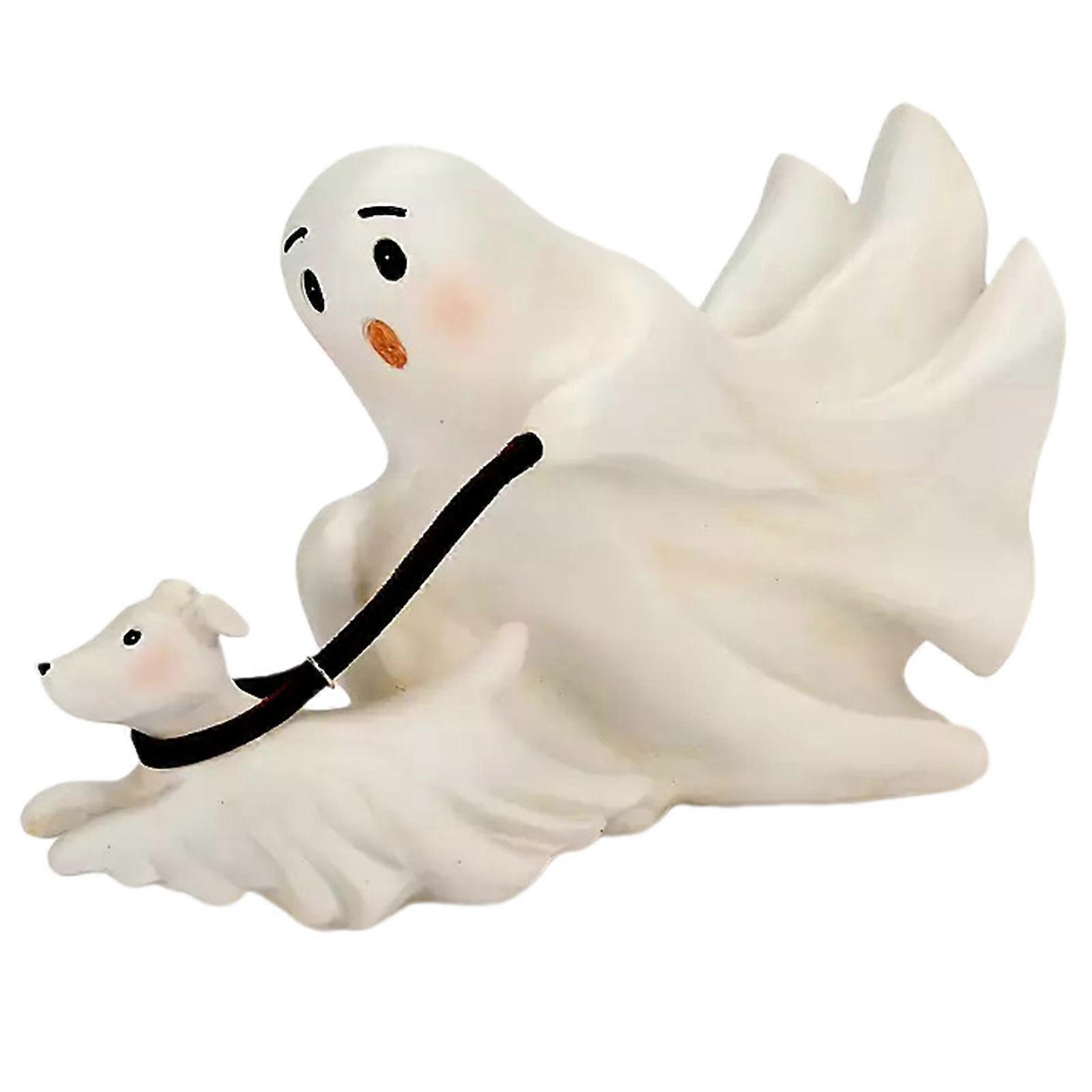 Cute Ghosts Dog Party Decorations Hand Painted Lovely Ghosts Figurine for Home Decor
