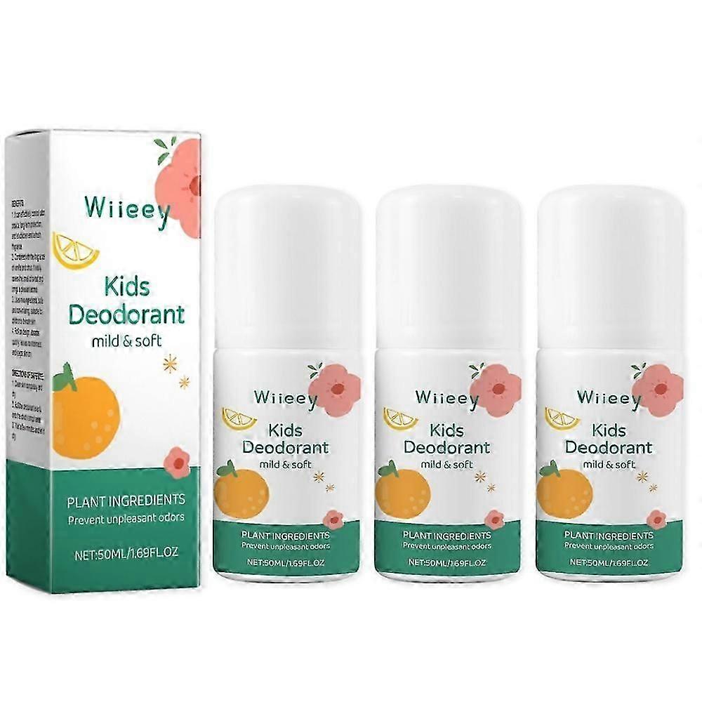1-3X Natural Deodorant For Kids & Teens Kids Whole Body 50ml Deodorant