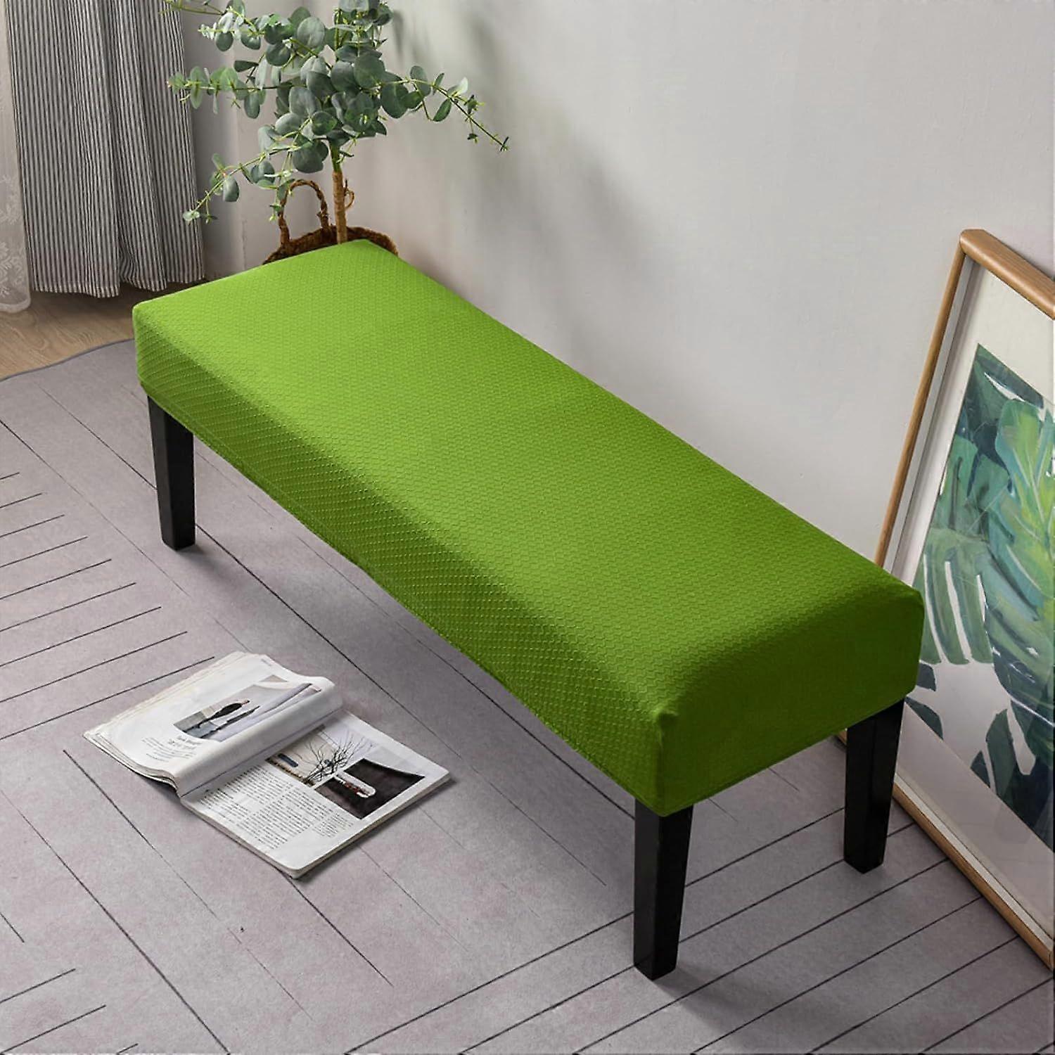 Dining Bench Cover, Soft Stretch Jacquard Upholstered Bench Slipcover Removable