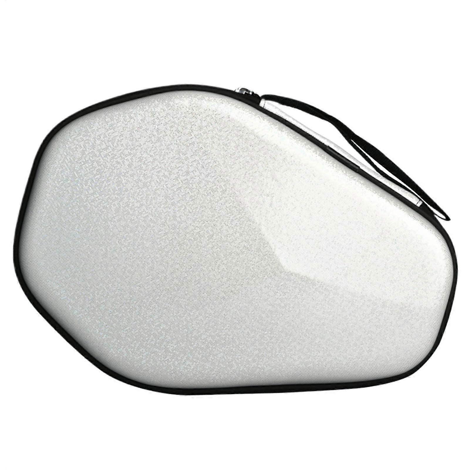 Table Tennis Racket Cover Smooth Zipper Bag Holds 2 Paddles And 2 Balls, Reusable Protective Organizer, Silver