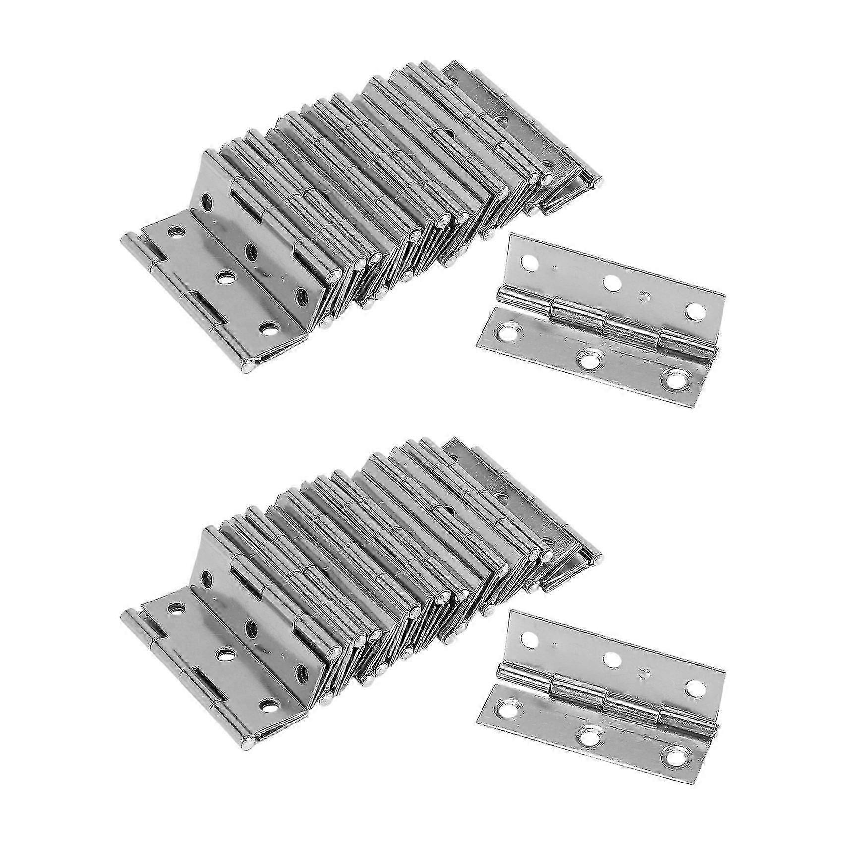 2,5 polegadas de comprimento 6 buracos de montagem dobradiças de aço inoxidável 40 pcs