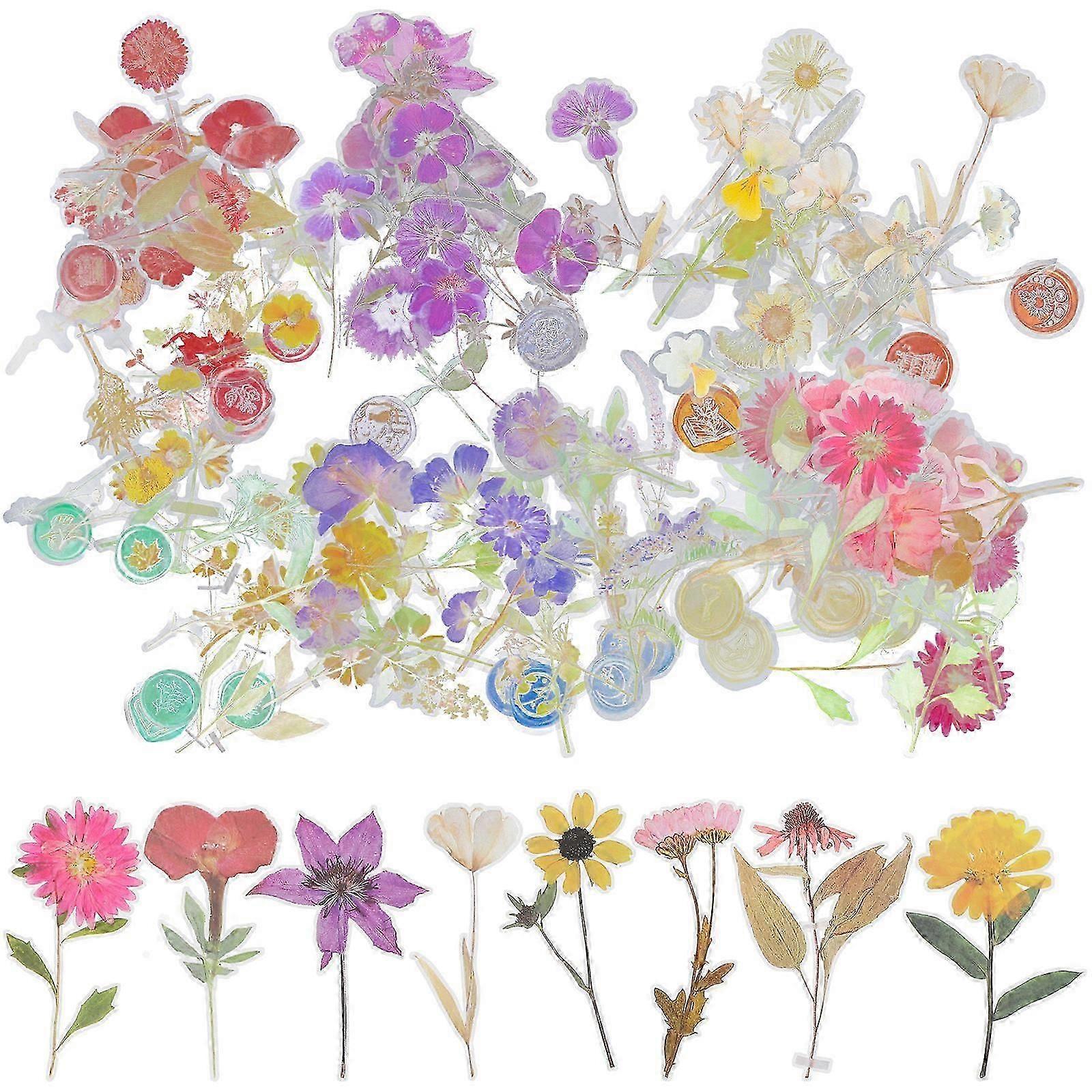 Decorative DIY Flower Stickers for Parties and Birthdays, 6-Pack Set