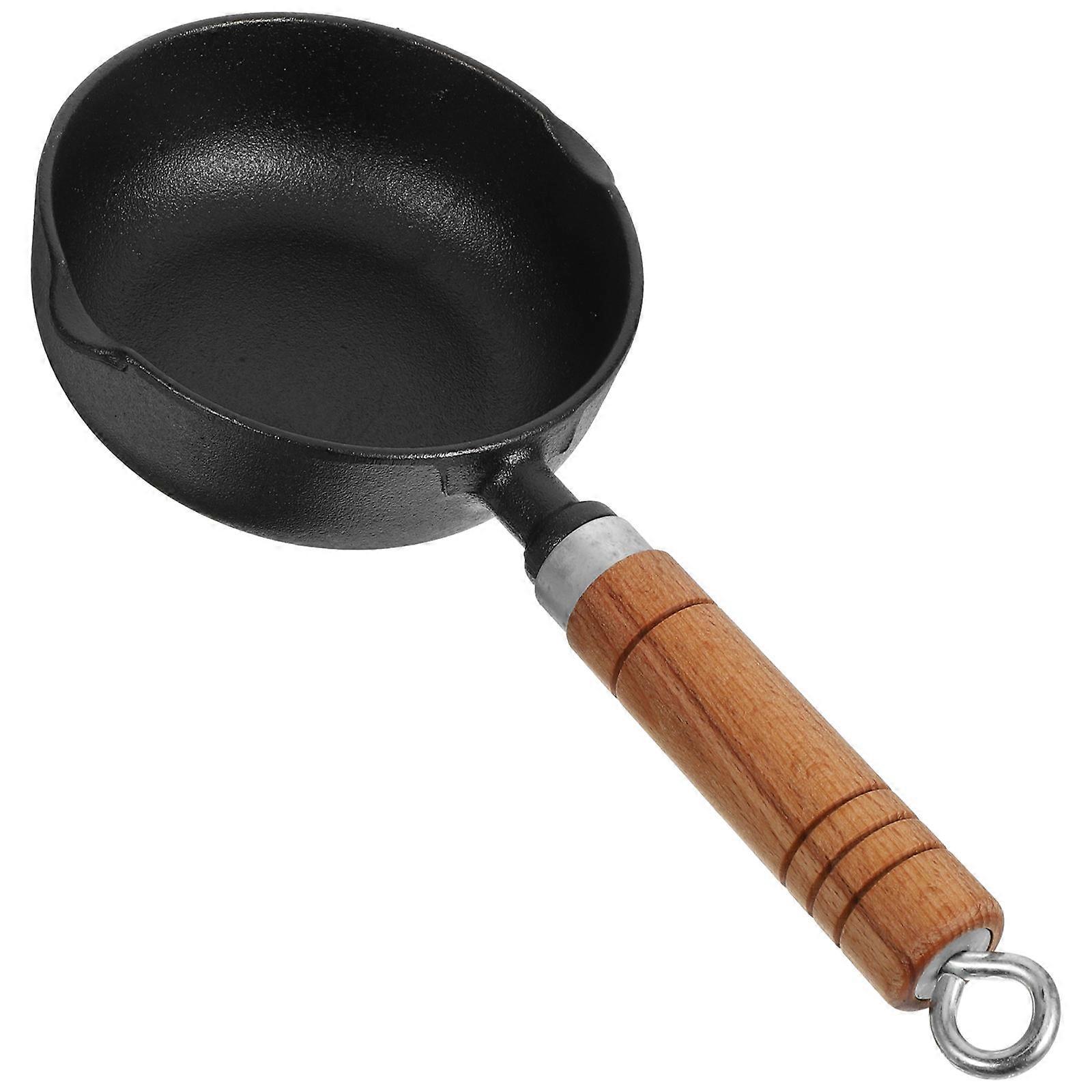 Mini Butter Melting Pot Small Sauce Pan Iron Oil Heating Pot 400ml Small Warmer