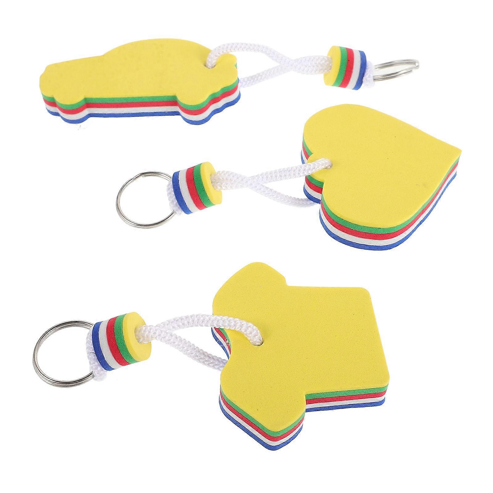 Boat Keychain 3Pcs Multi Sponge Keeps Keys Floatable Keychain for Decor