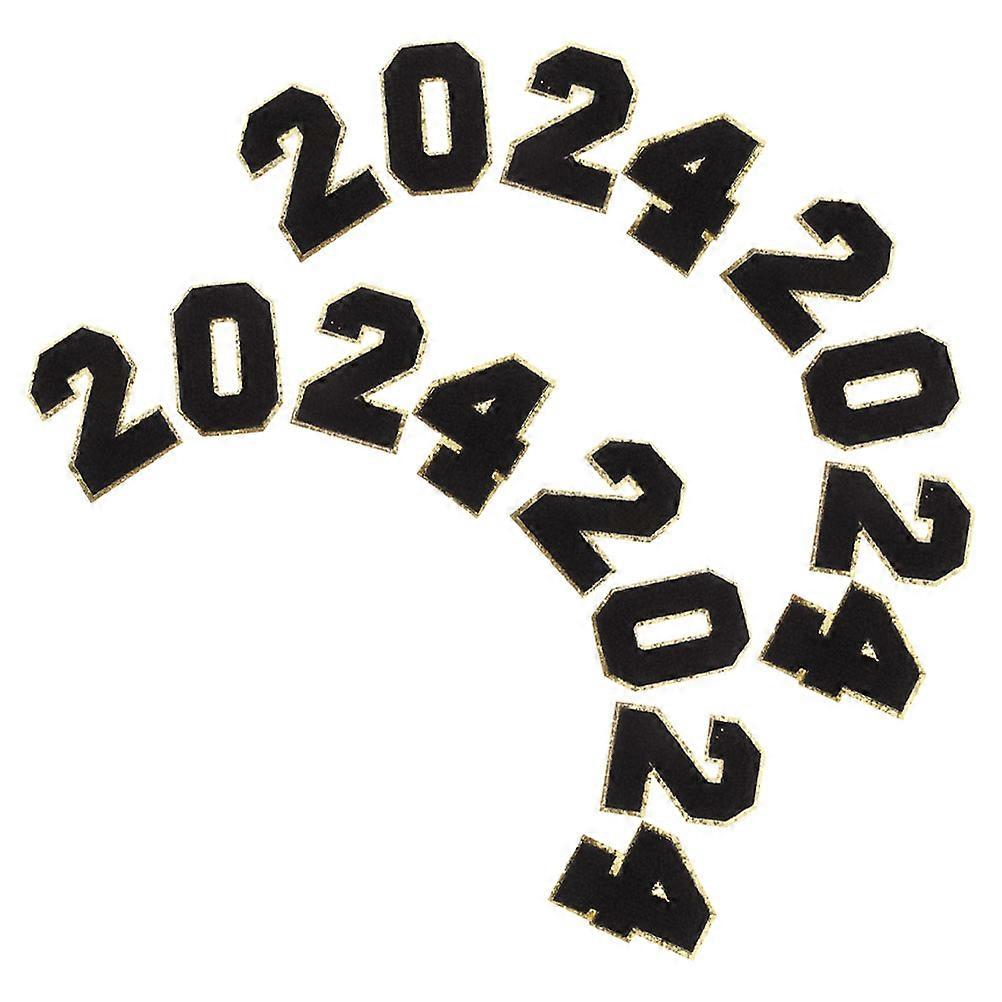 Number Patches Clothes Repairing Patches for Decoration Use 4Pcs Assorted Color