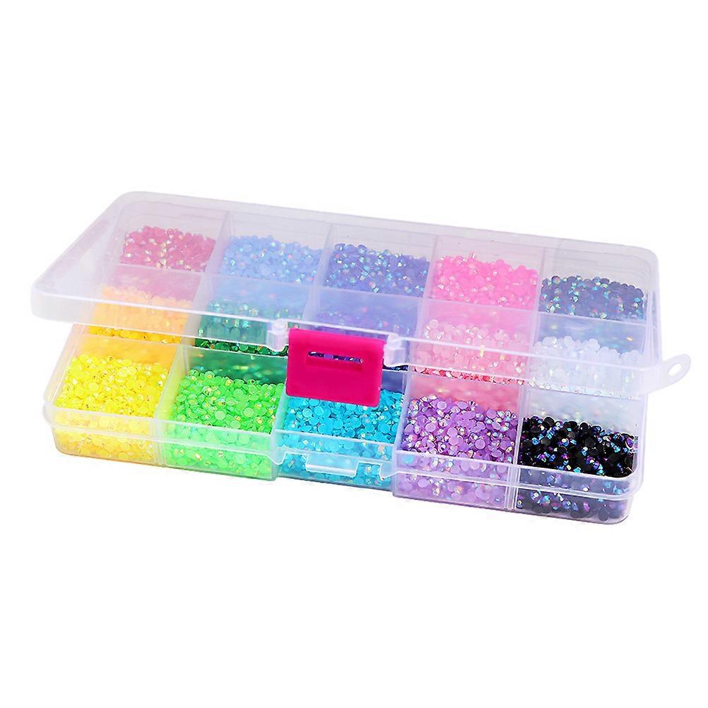 Colorful Nail Resin Diamonds Box for Nail Decor with 1 Box
