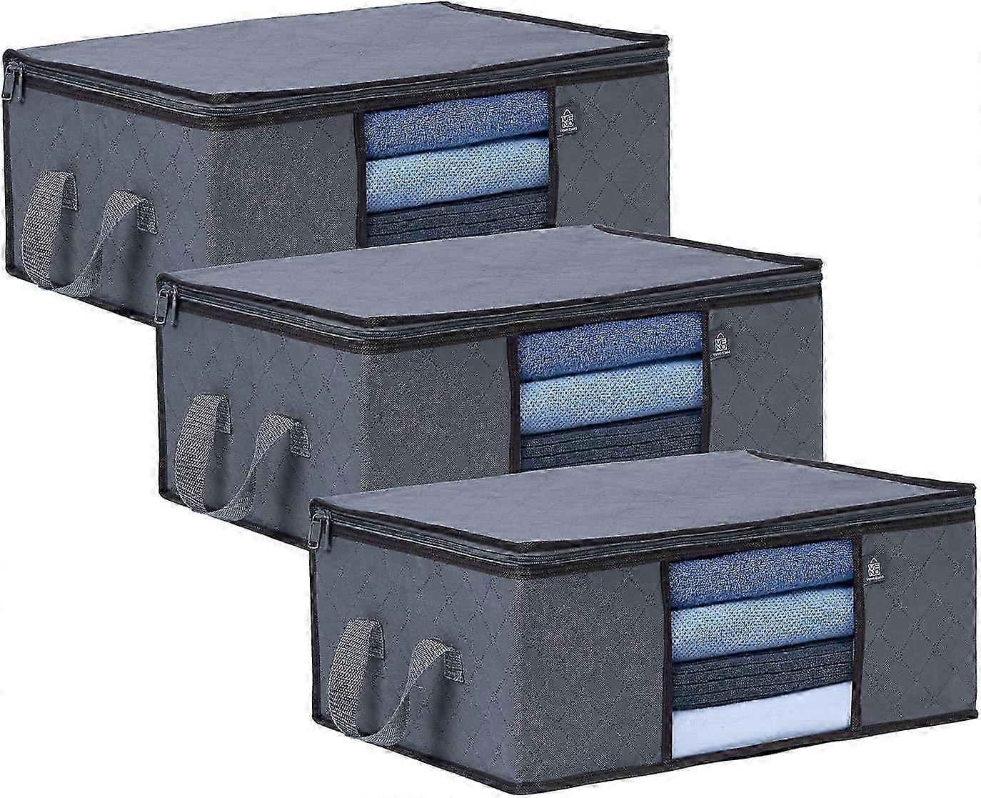 2025 Latest Model 3 Pack Medium Clothes Storage Bag Organizer with Reinforced