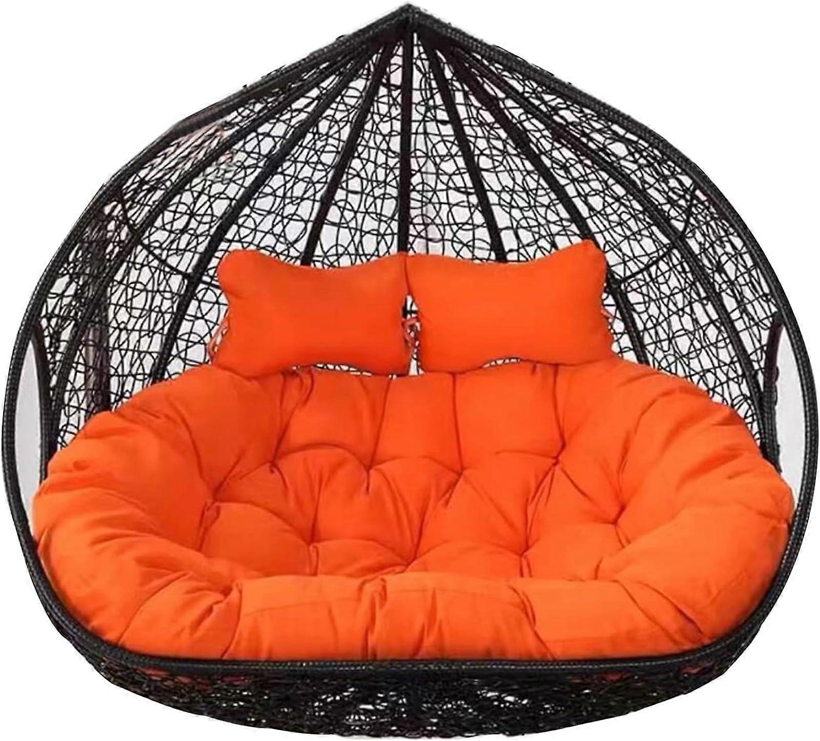 Outdoor Double Hanging Egg Chair Swing Cushion Replacement 2-Person Hanging Basket Hammock Cushion Large 51 x 43 Inches