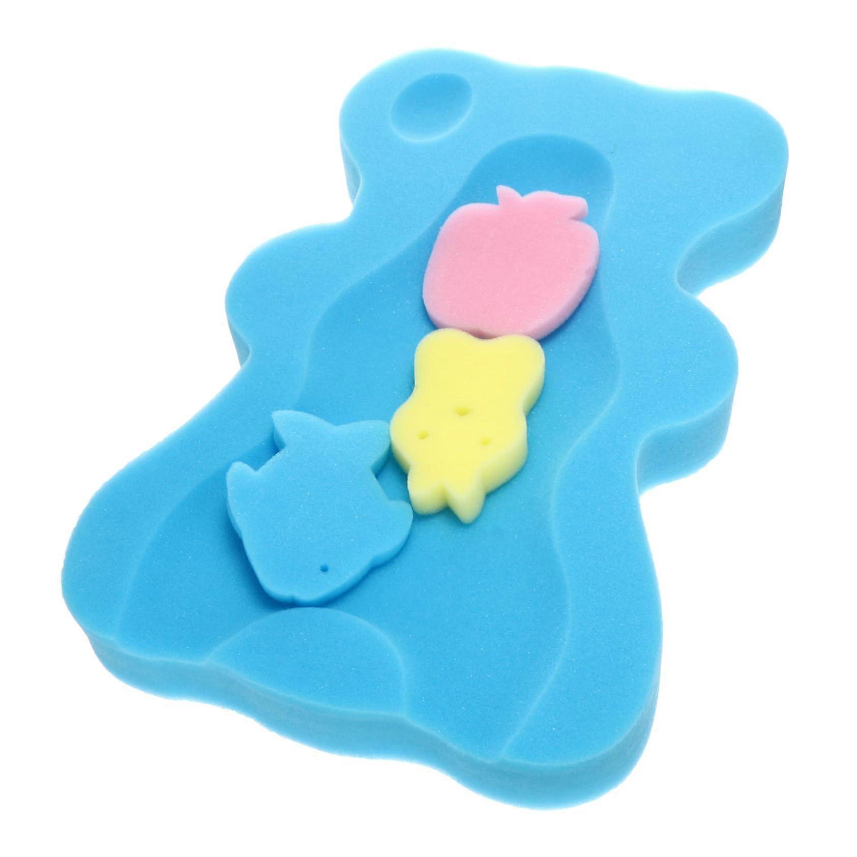 Supple Bathing Mat for Newborns Non-Slip Sponge Bath Pad Soft Shower Bath Cushion Sponge Material