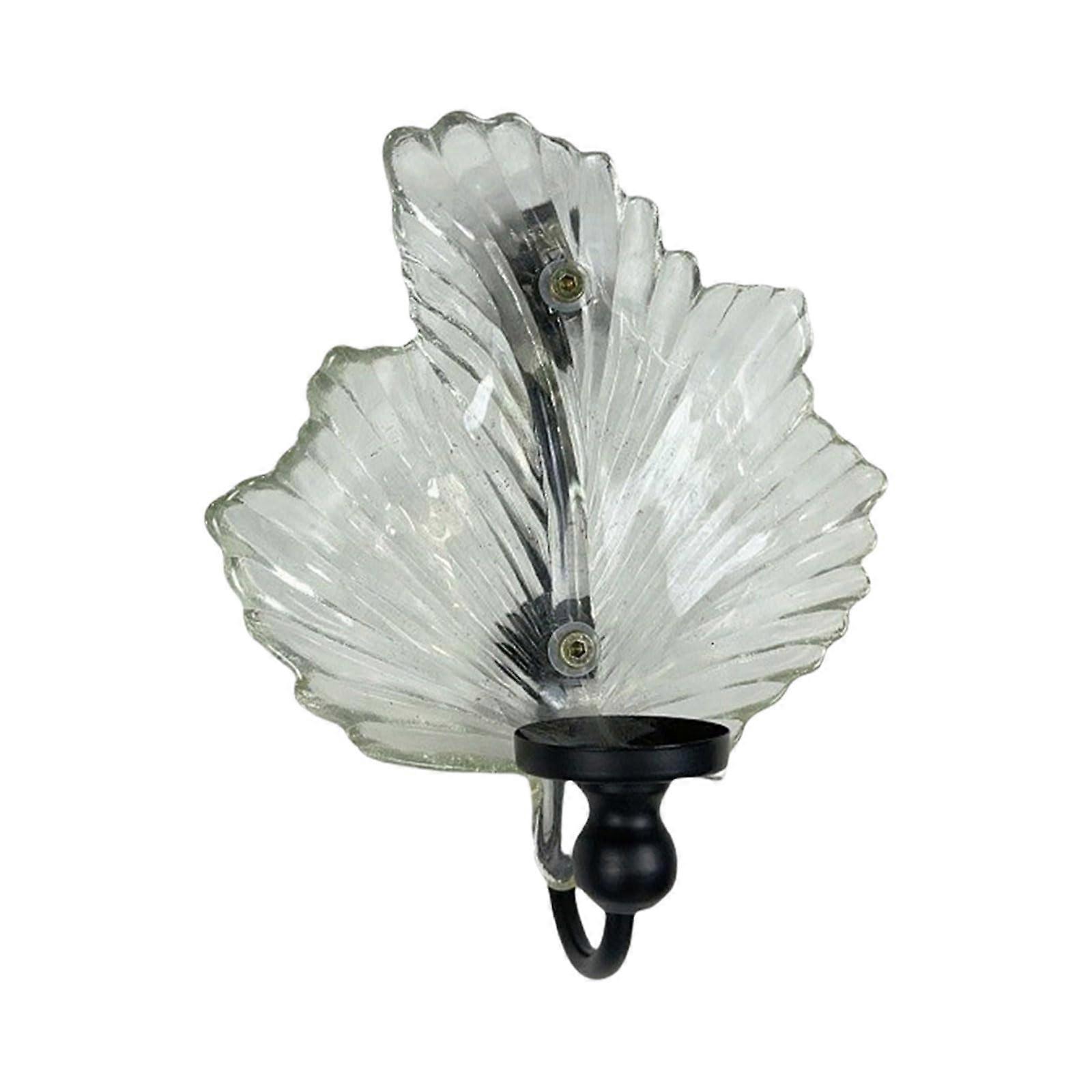 Wall Mounted Sconces With Metal Hook Glass Pattern Candlestick Display Modern Wall Lamp