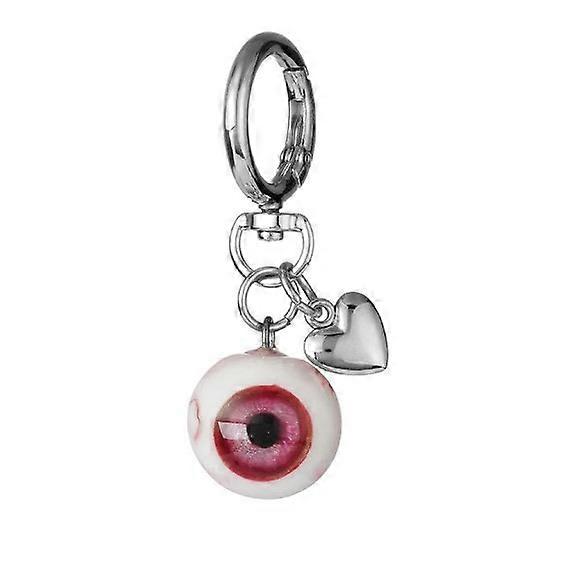 Gothic Evil Eye Resin Heart Shape Halloween Eye Keychain