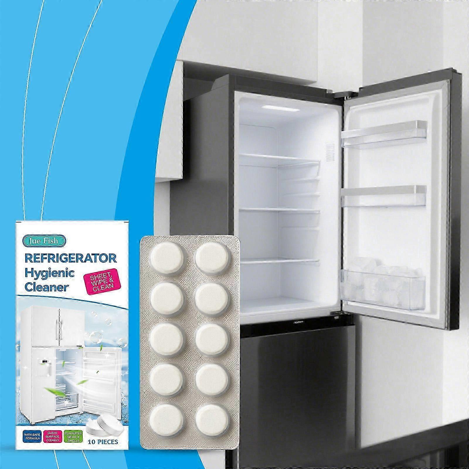 Hygienický čistič ledniček, tablety na čištění ledniček, lednička s mrazničkou Hloubkové čištění Odvápnění Go Špína Zápach Šumivé tablety