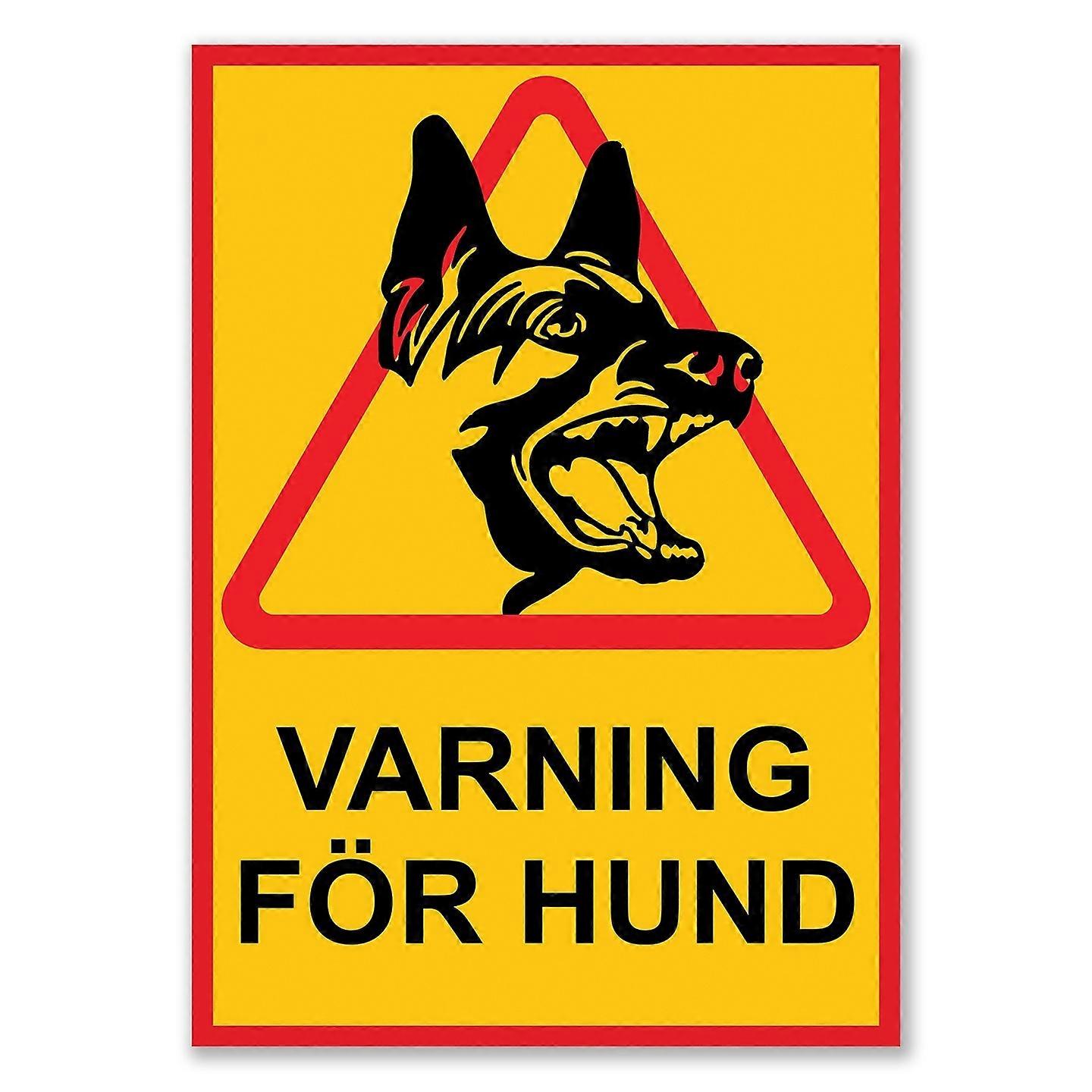 VARNING FÖR HUND Skylt - Hundskylt / Varningsskylt