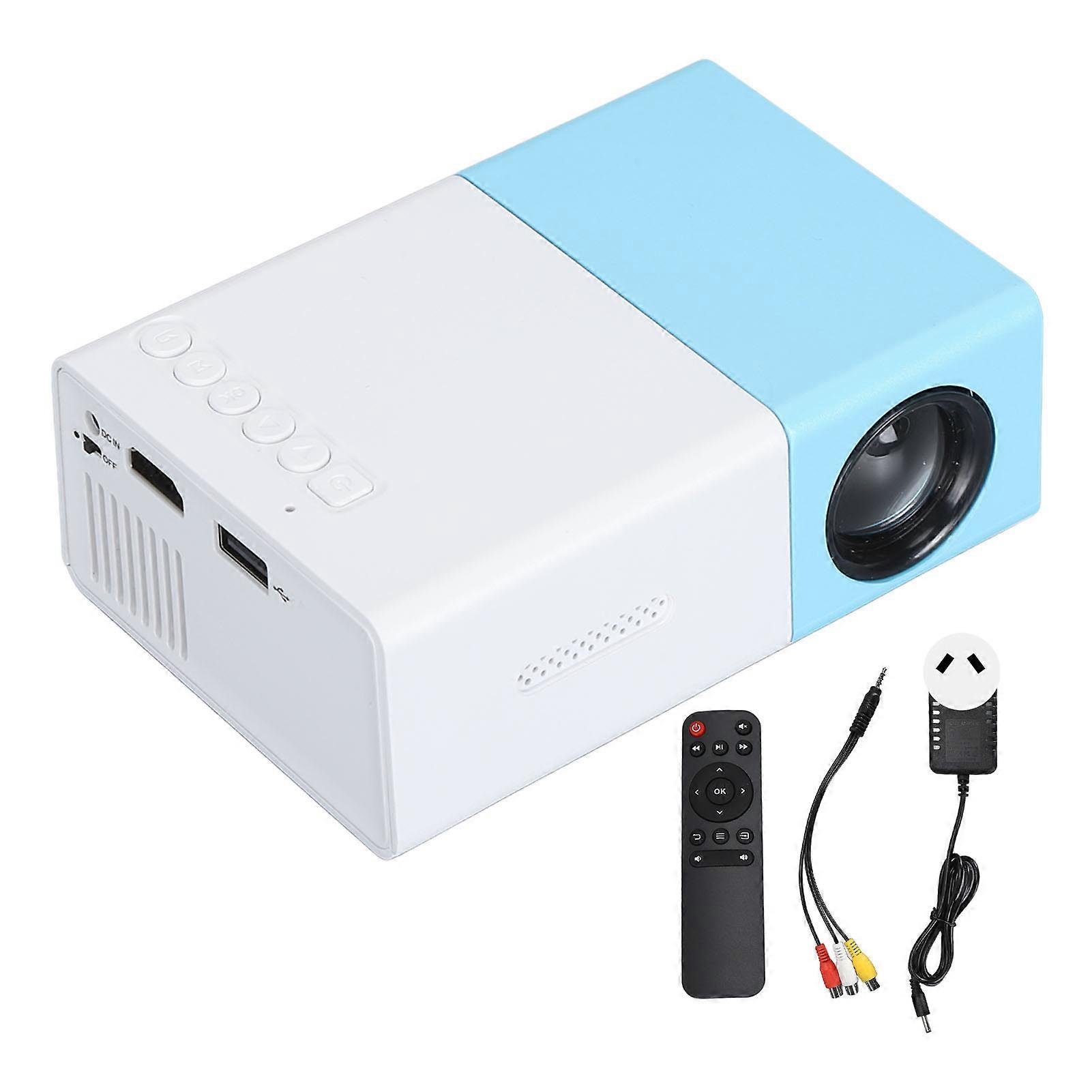 Mini projecteur portable Full HD 1080p pour enfants, 100-240 V, bleu et blanc, prise AU