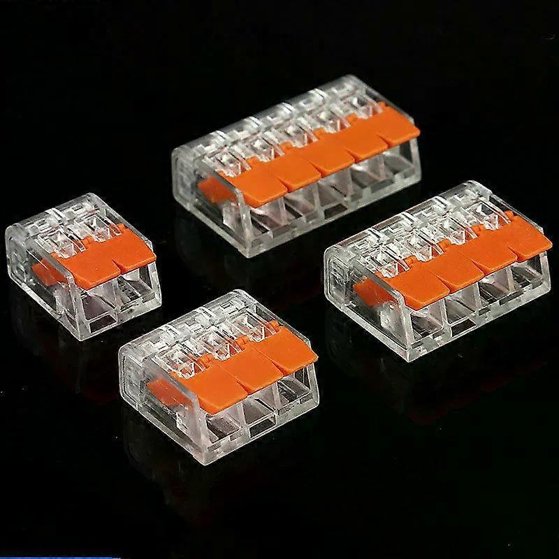 30PCS Lever Wire Connectors Kit 2/3/4/5 Port Electrical Quick Connect Push-in Compact Splicing Electrical Connectors for Wiring