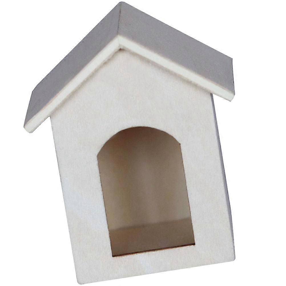 Miniature House Model Wooden Tiny House Decorative Model for Kids