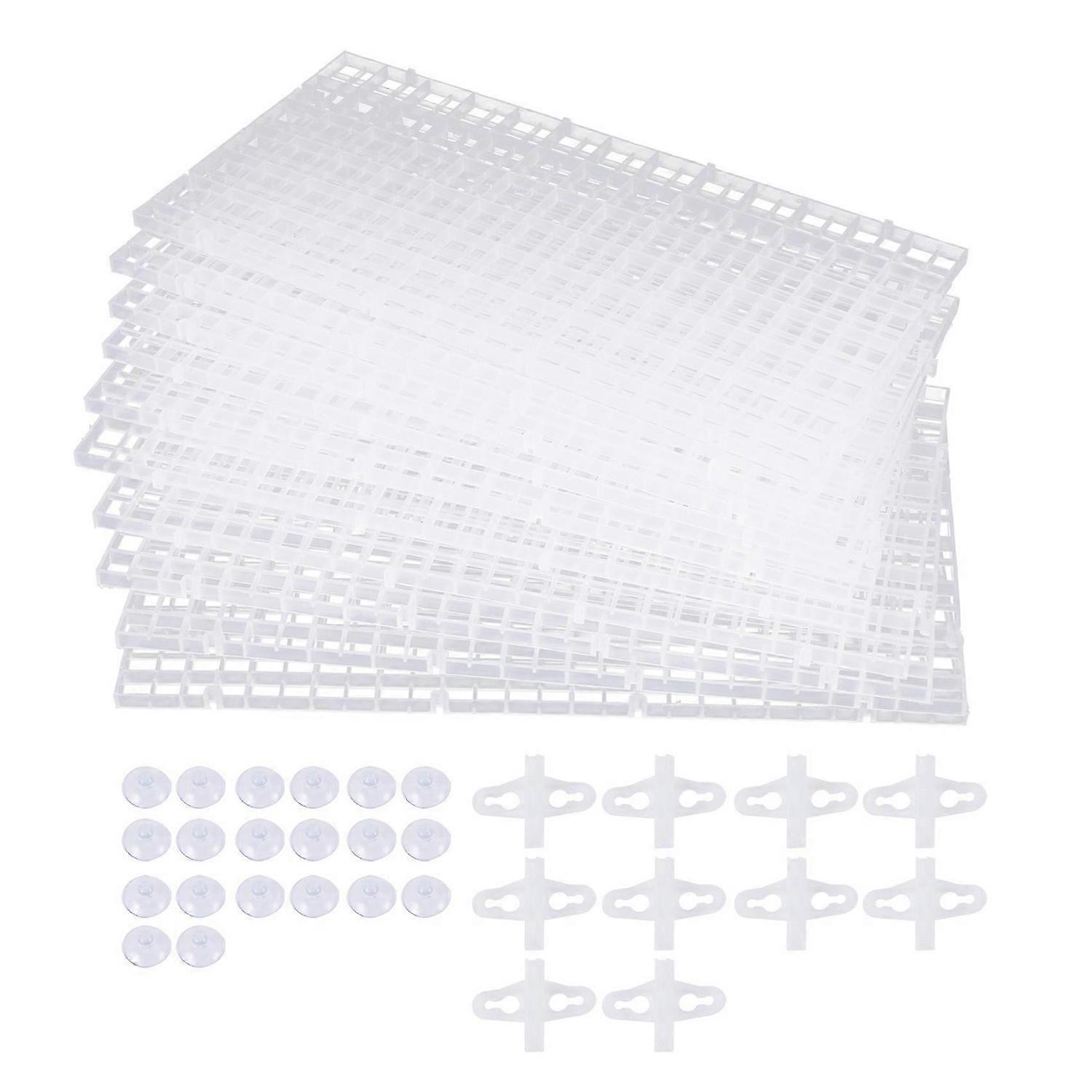 10PCS Aquarium Divider Fish Tank Divider Filter Grids Separation Grid Tray Isolation Board Grid with
