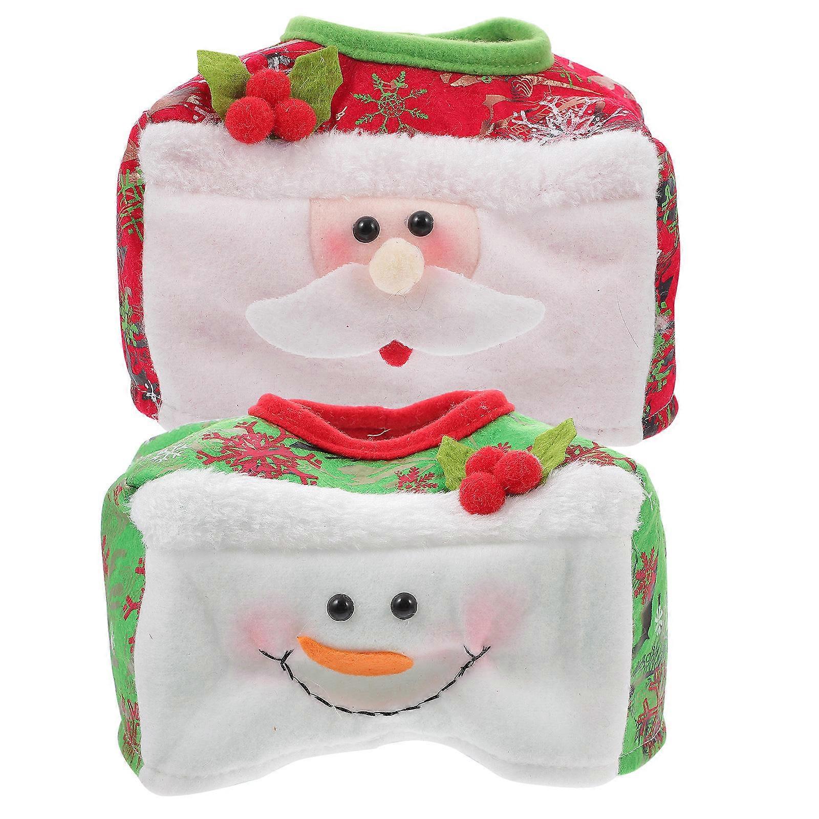 Christmas Paper Box Protector for Home Use 2Pcs Red Paper Box Covers Set
