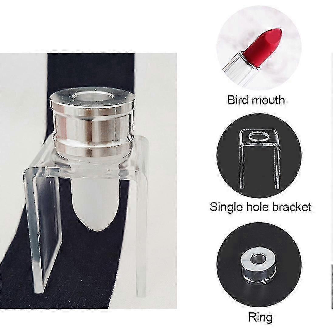 3 قطعة مجموعة DIY 12.1mm بسيطة أحمر الشفاه ملء أنبوب birdmouth سيليكون العفن الألومنيوم حلقة واحد هو