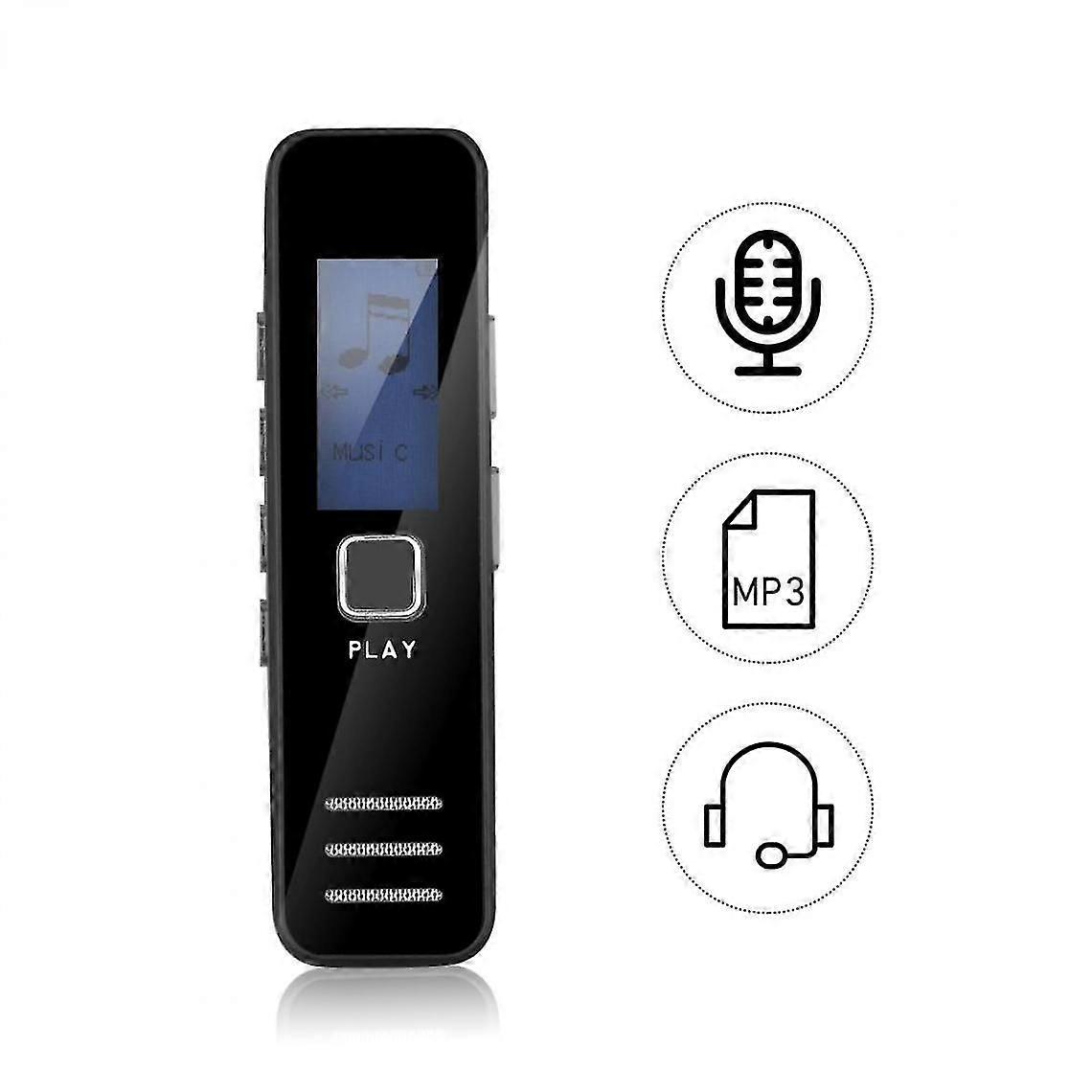 Professional 16gb Mini Digital Audio Tape Recorder 20 Hours Recorder With Stand For Sound Playback And Speaker | Digital Tape Recorder