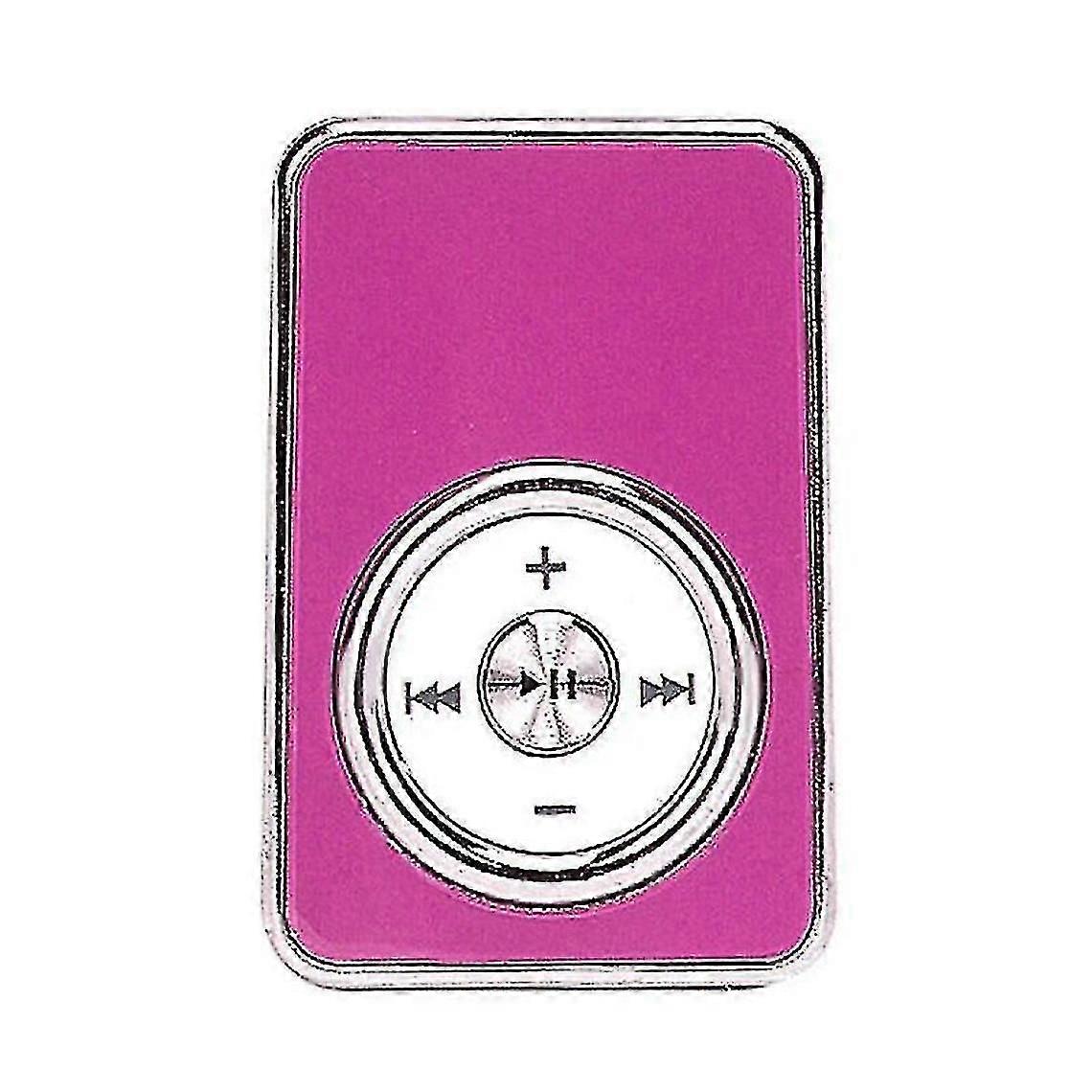 (pink) Portable Digital Player Clip Usb Music Play Support 16gb Microsd Tf Card