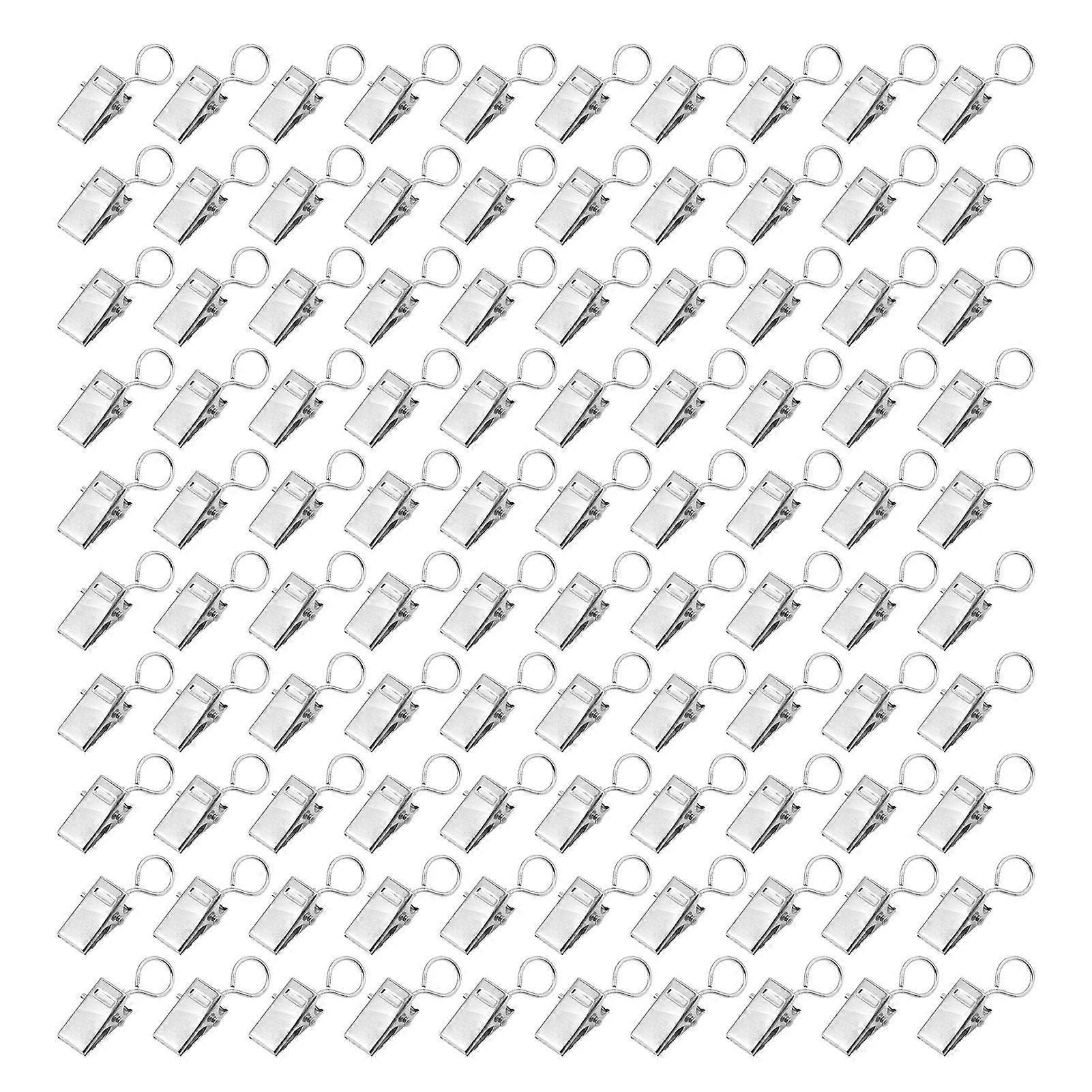 100Pcs Curtain Clips Premium Metal Sturdy Durable Rustproof Wide Application Metal Clips for Home Party DecorationClosed Clips