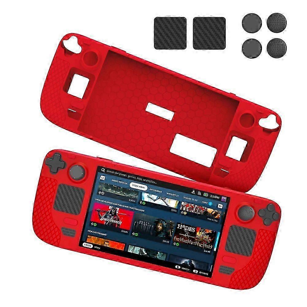 Steam Deck Protection Set - Dustproof Plugs and Button Trackpad Stickers for Full Device Care