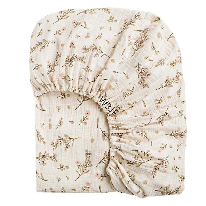 W3JF 1pc/2pcs Baby Fitted Sheet Soft Comfortable Pram Bedding Stuff Machine Washable