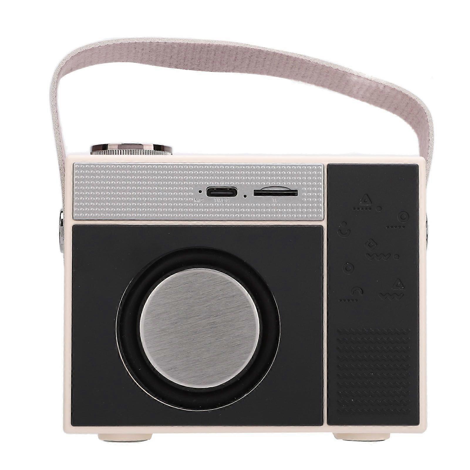Bluetooth Speaker 5W Stereo Sound Modern Cute Pixels Style Portable Wireless Small Speaker for Outdoor Travel Party Light Yellow