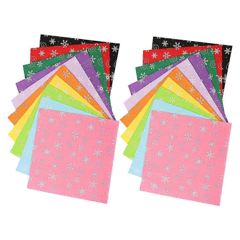 Non-Woven Fabrics DIY Craft Fabric with Snowflake Pattern 40Pcs for Kids