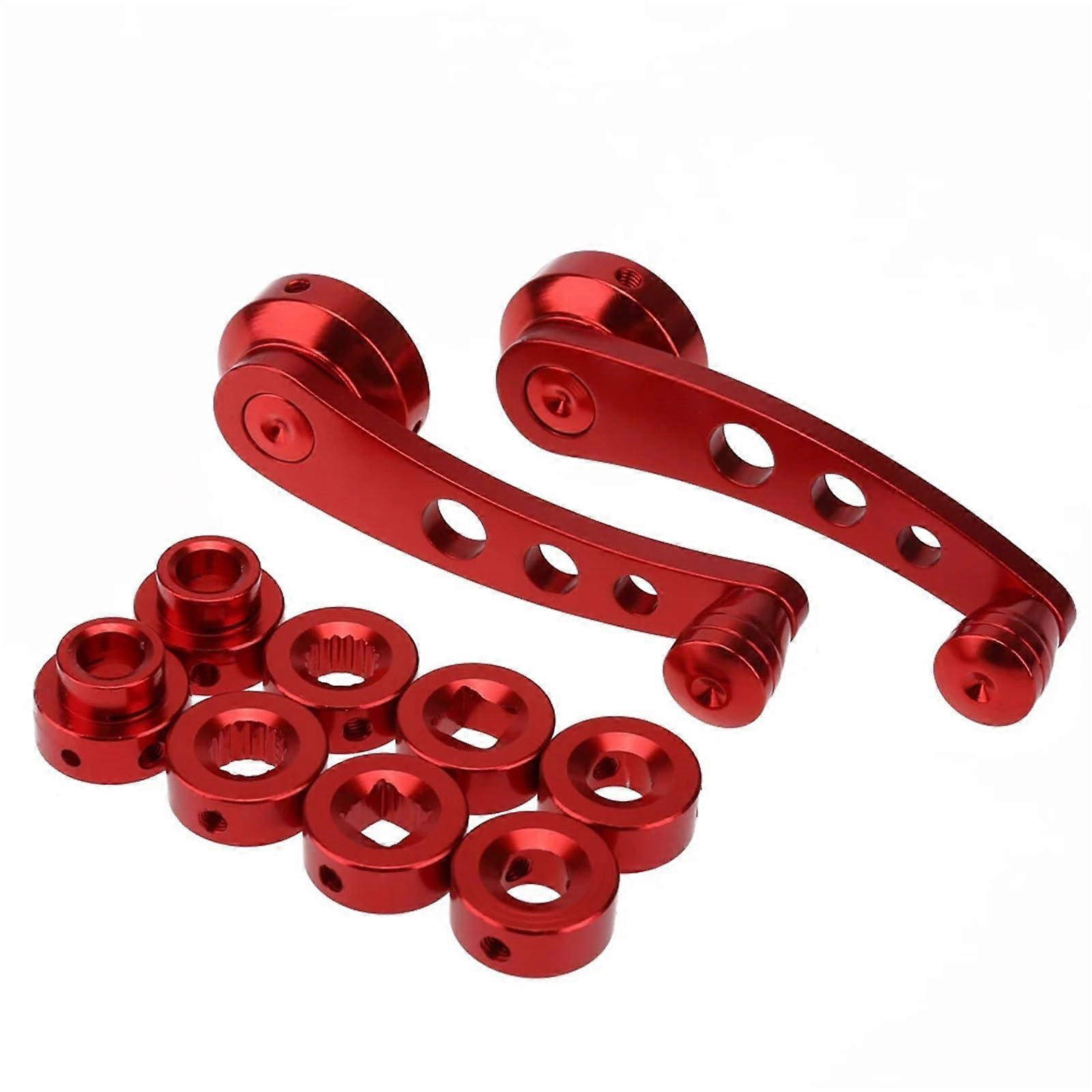 Power Window Switch Car Window Closer Hand Crank Aluminum Alloy Red Regulator Pulley Replacement