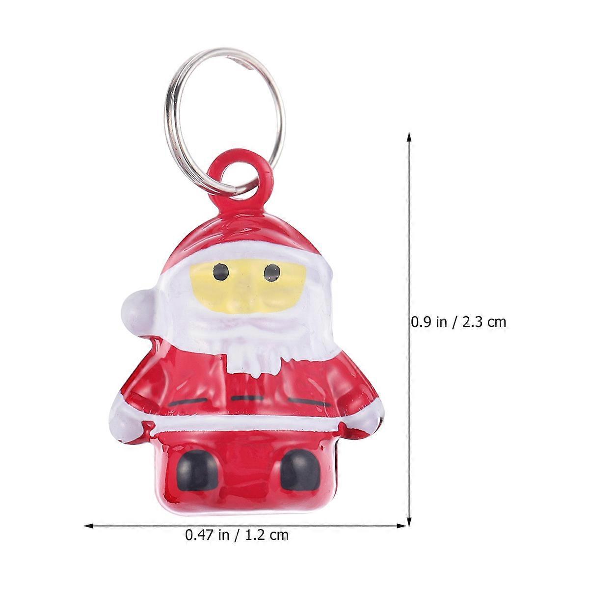 Santa Claus Shape Pet Collar Decorations For Animals Assorted Color 10Pcs Ringing Bells