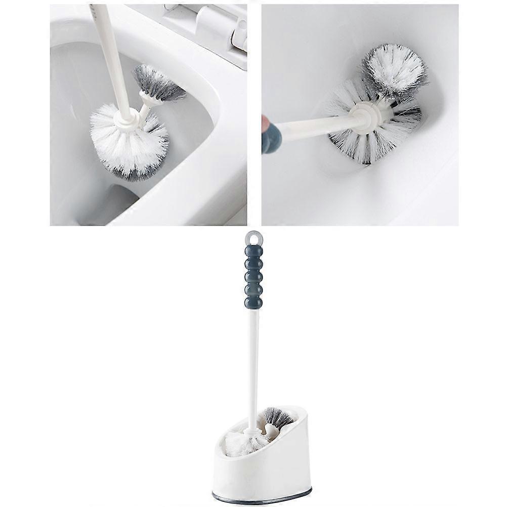 Bathroom Toilet Brush Set Plastic Long Handle for Cleaning 2Pcs