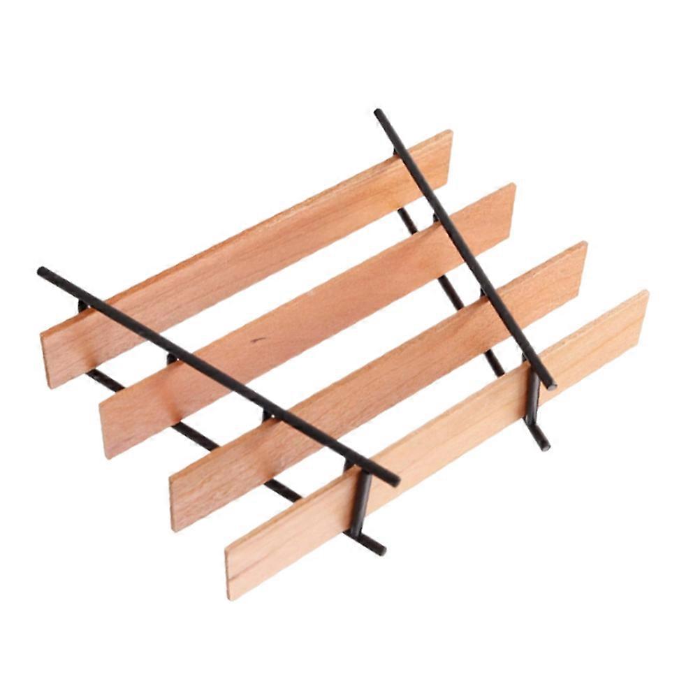 Miniature Display Shelf 3Pcs Wooden Bookcase A Shaped Storage Shelves For Dollhouse Decoration Multi Color