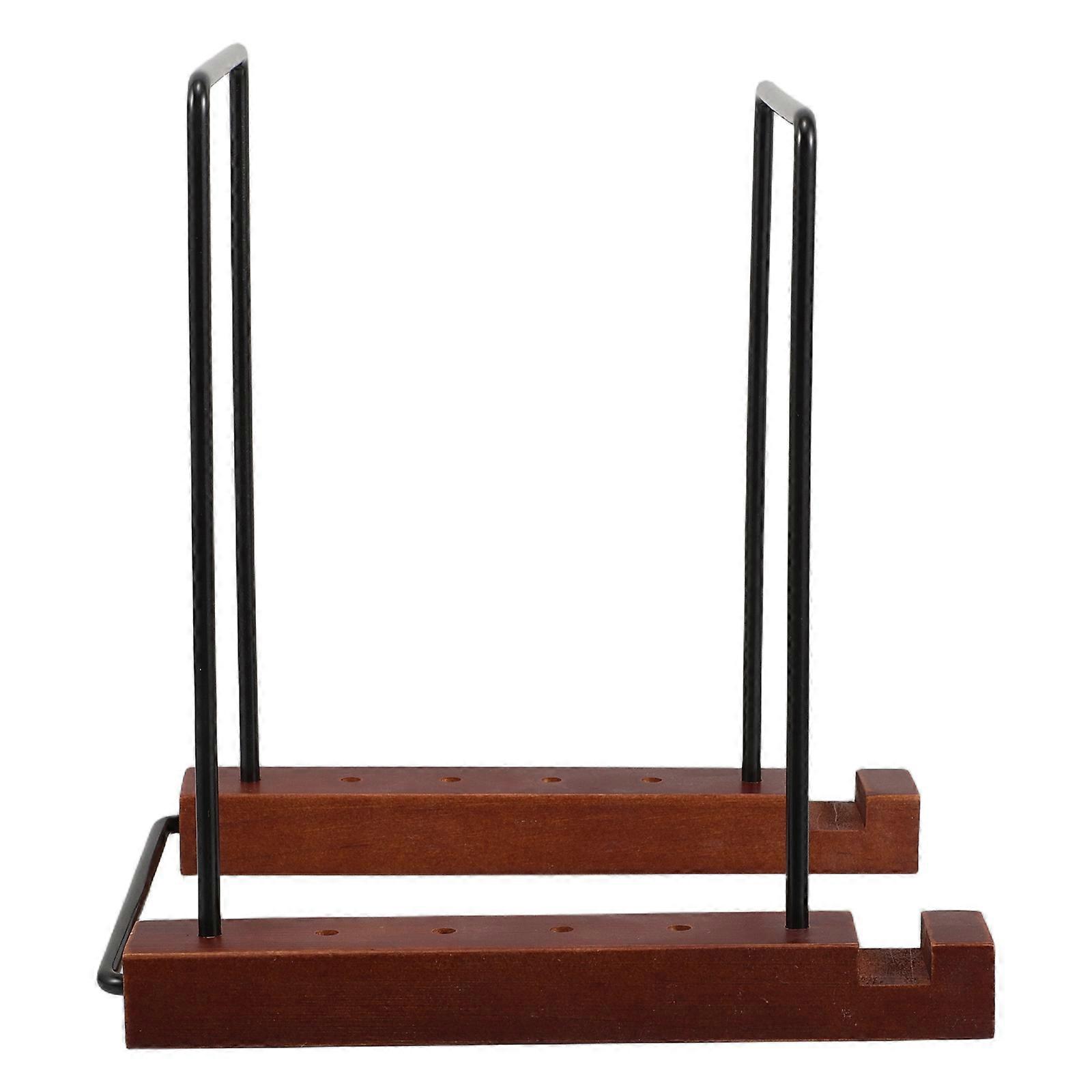 Vinyl Record Rack Storage Display Organizer Multi Wooden Material For 1Set