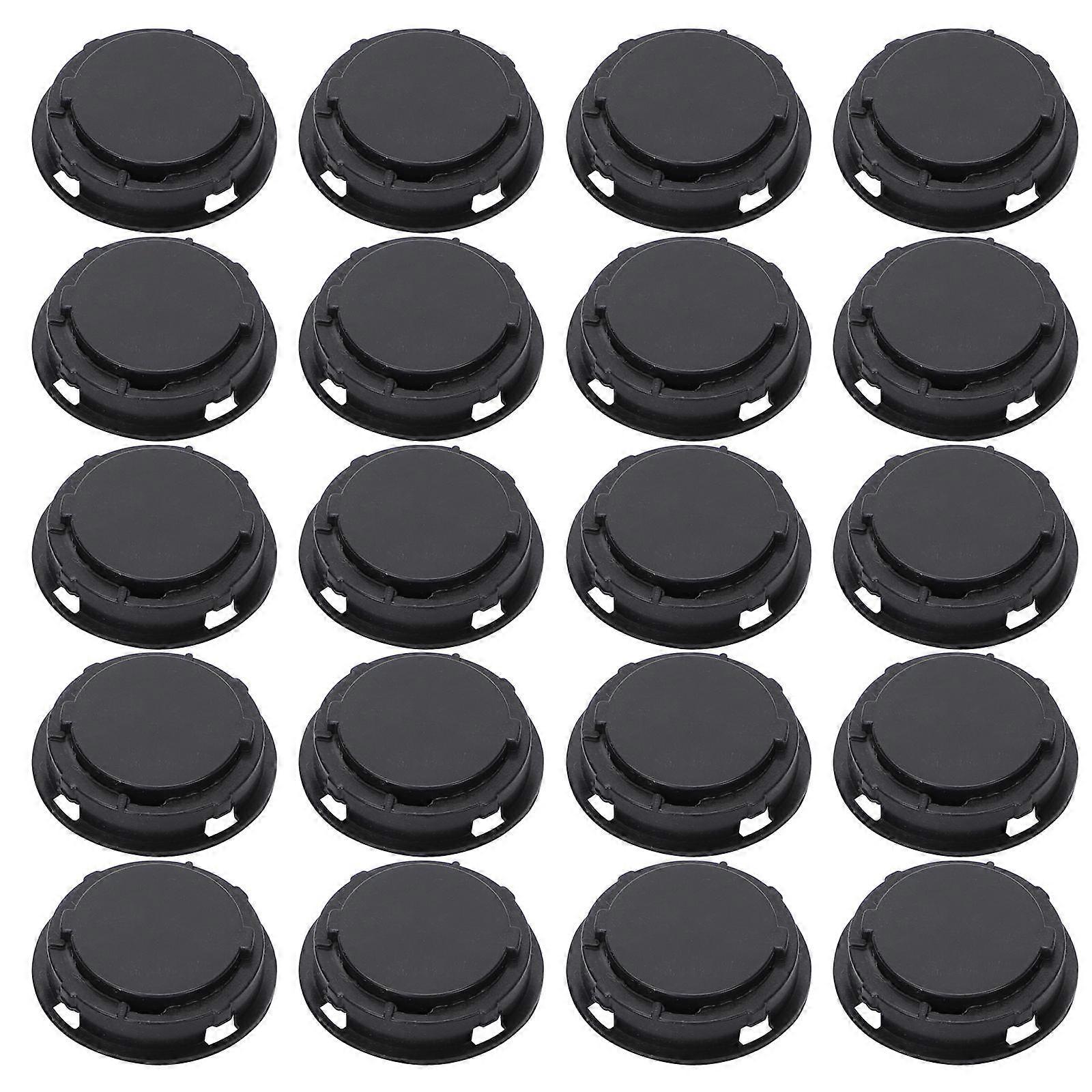 Black Plastic Bottom Stoppers Saving Box Plug 100Pcs Pack