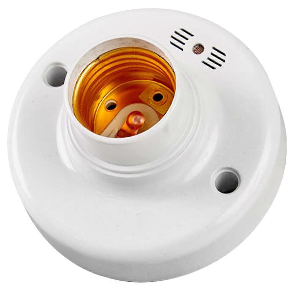 White Lamp Holder E27 3Pcs Voice Control Light Socket for Home Use