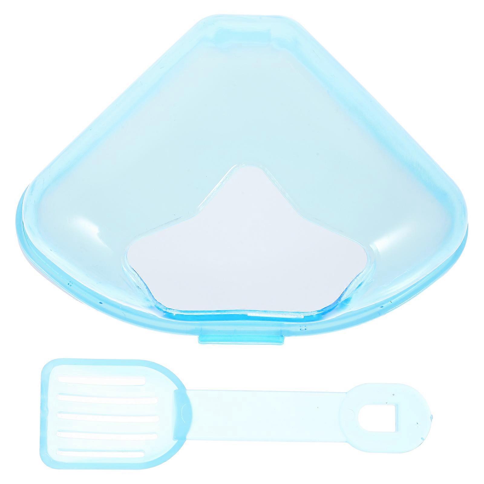 Pet Bathing Basin Hamster Bathtub for Small Pets 2Pcs Blue Plastic