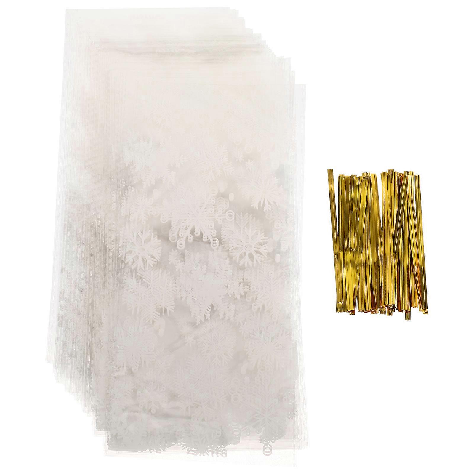 Multi Colored Xmas Party Wrapping Bags With Sealing Ties Ensuring Treat Safety 1 Set Of 50 Bags