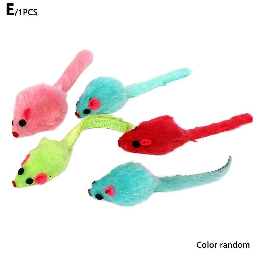 Plush Cat Toy Mouse with Feathers Interactive Play for Cats Stimulates Hunting Instinct Reduces Anxiety