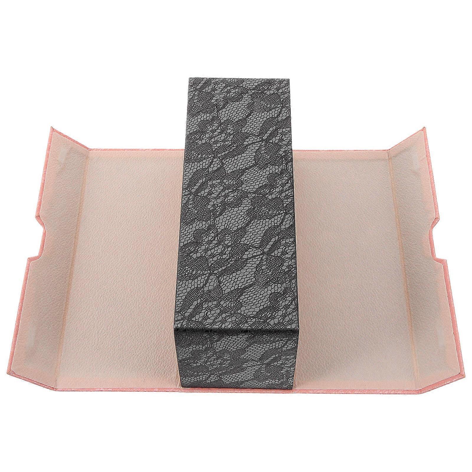 Portable Eyeglasses Case Double Layer Design Suitable For Eyeglasses Protection Pink 1Set