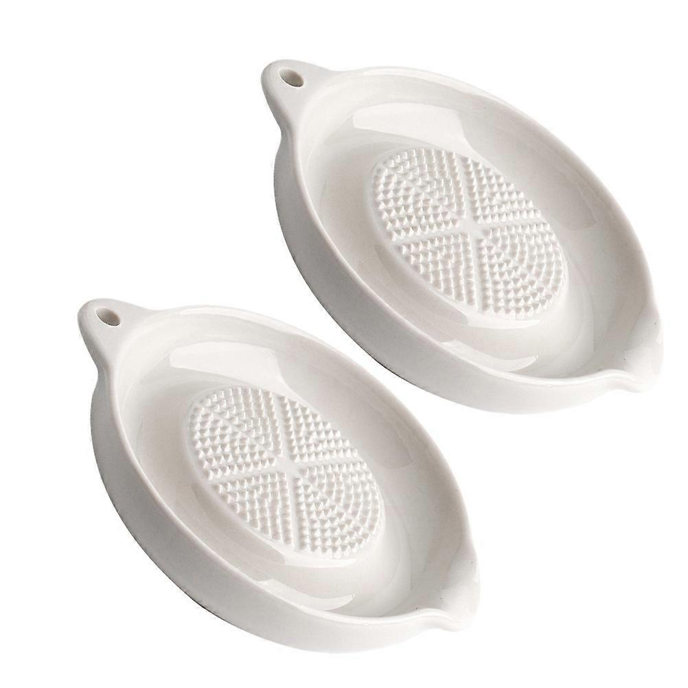 Ginger Crushers Ceramic Pumpkin Mincers for Kitchen Use 4Pcs White Bowls