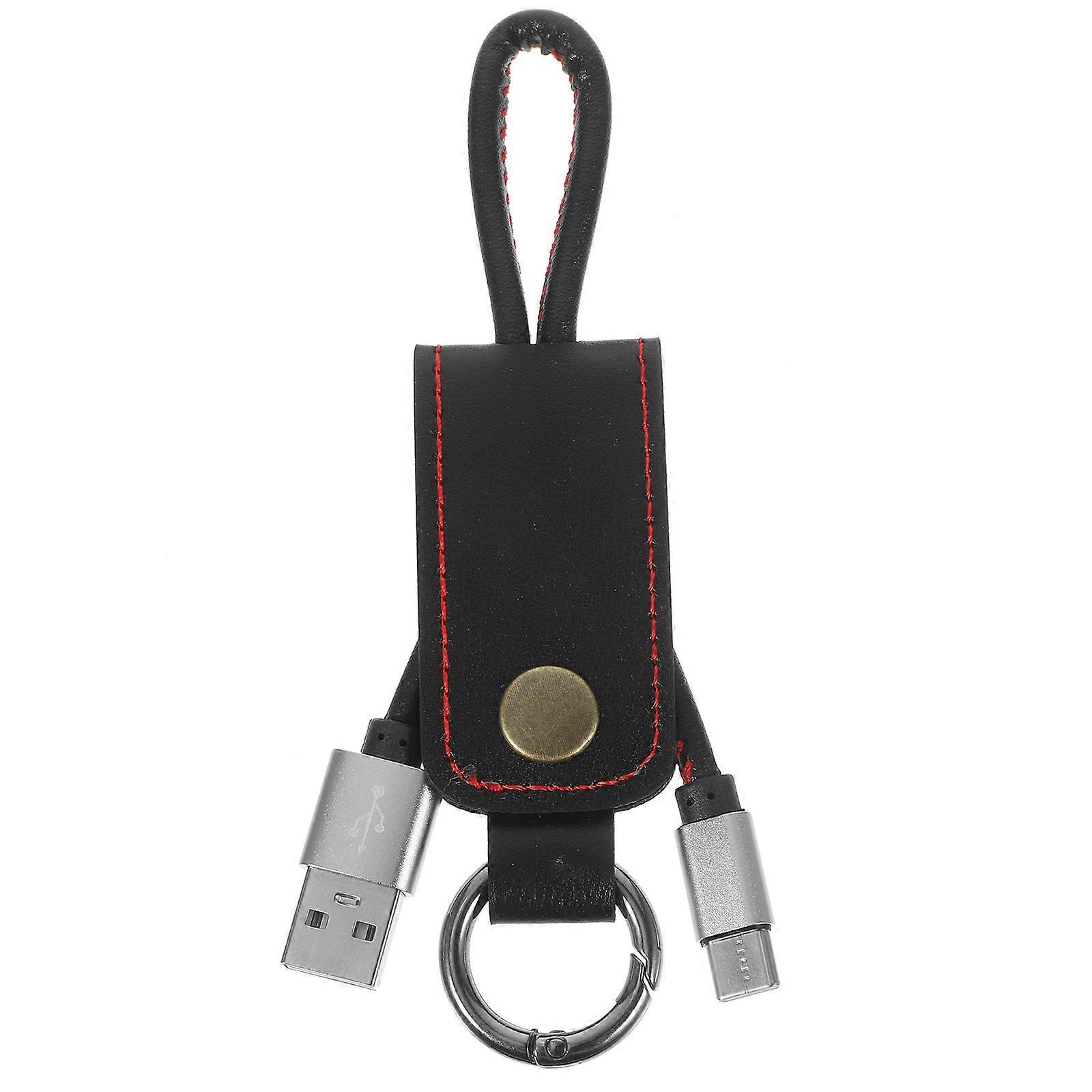 Type C Cable and Key Ring for 2Pcs Fast Charging USB Cable Charge Data Sync