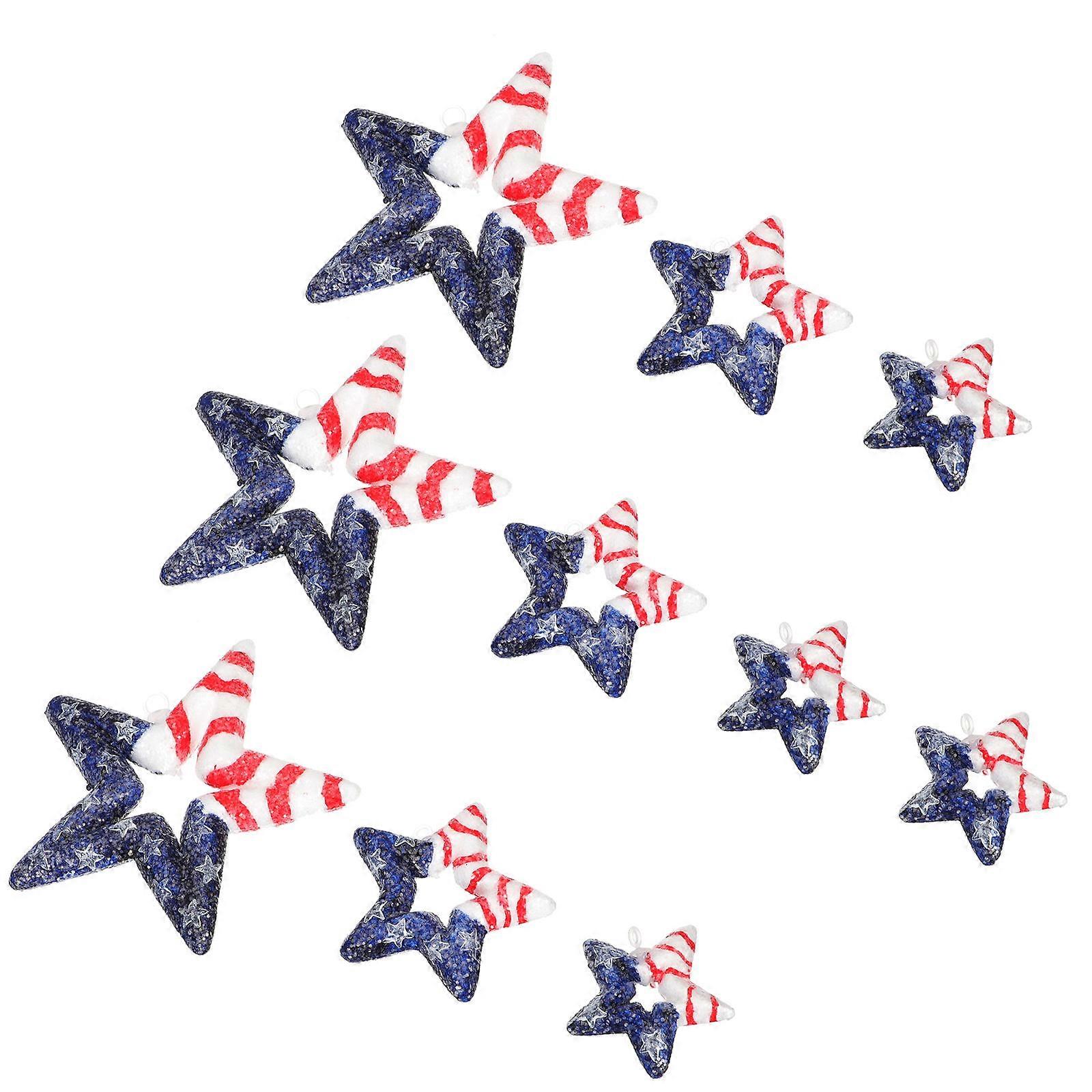 Five-Pointed Star Hanging Decors for Independence Day 20Pcs Set