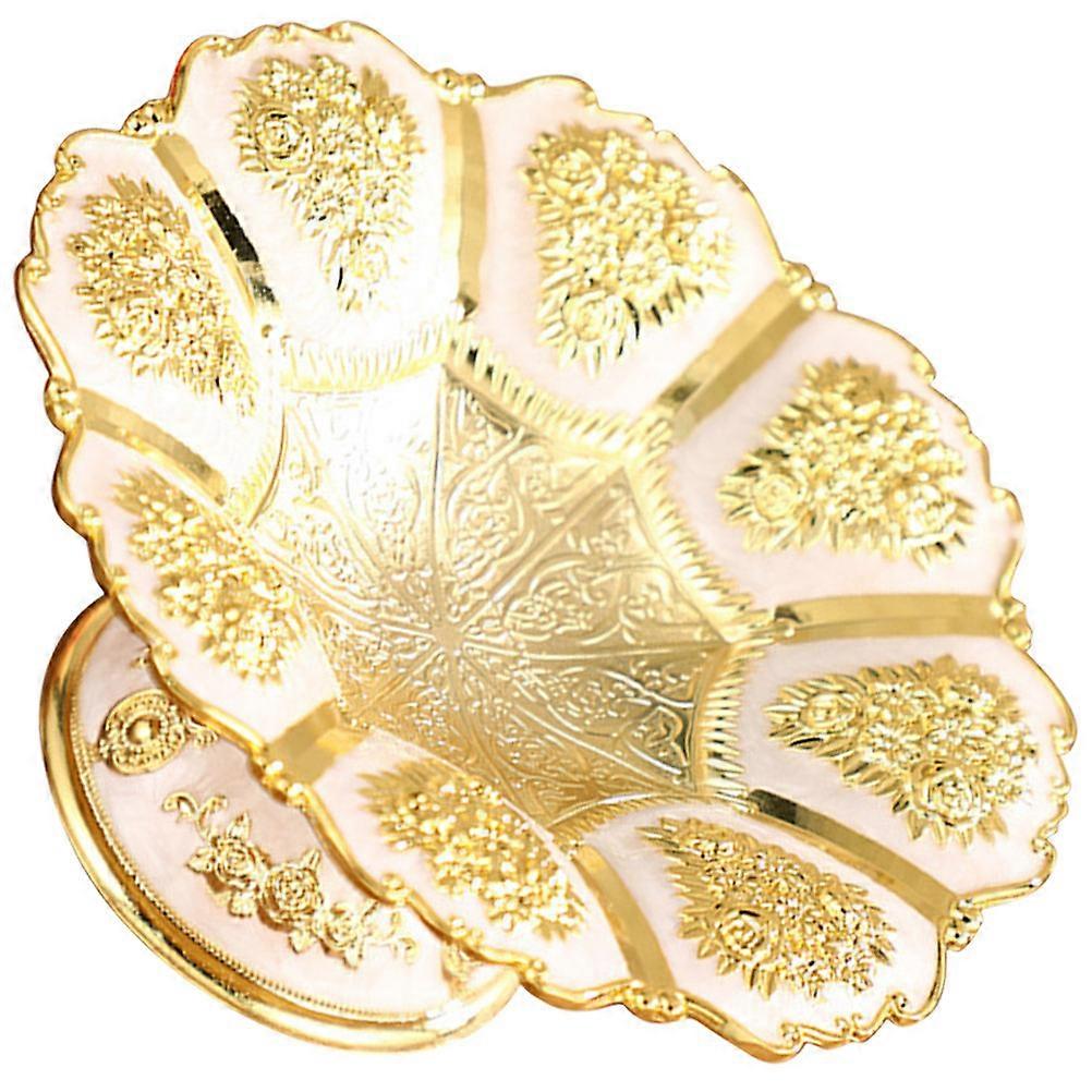 Luxury Aluminum Alloy Candy Plate Food Serving Tray For Restaurant And Home Use Multi Color 1Pack