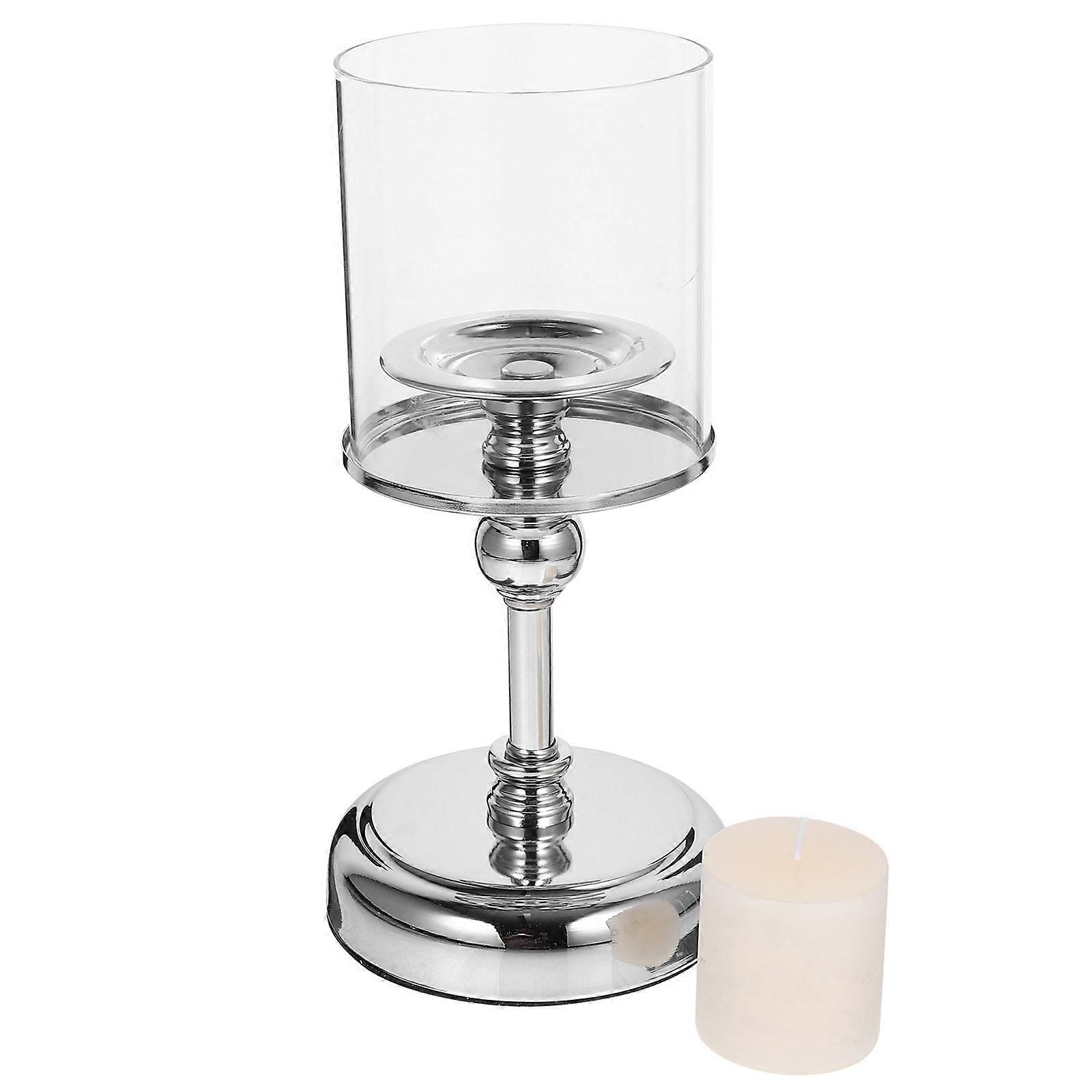 Decorative Metal Candlestick Holder Vertical Design for Dining Table Centerpiece 1Pcs