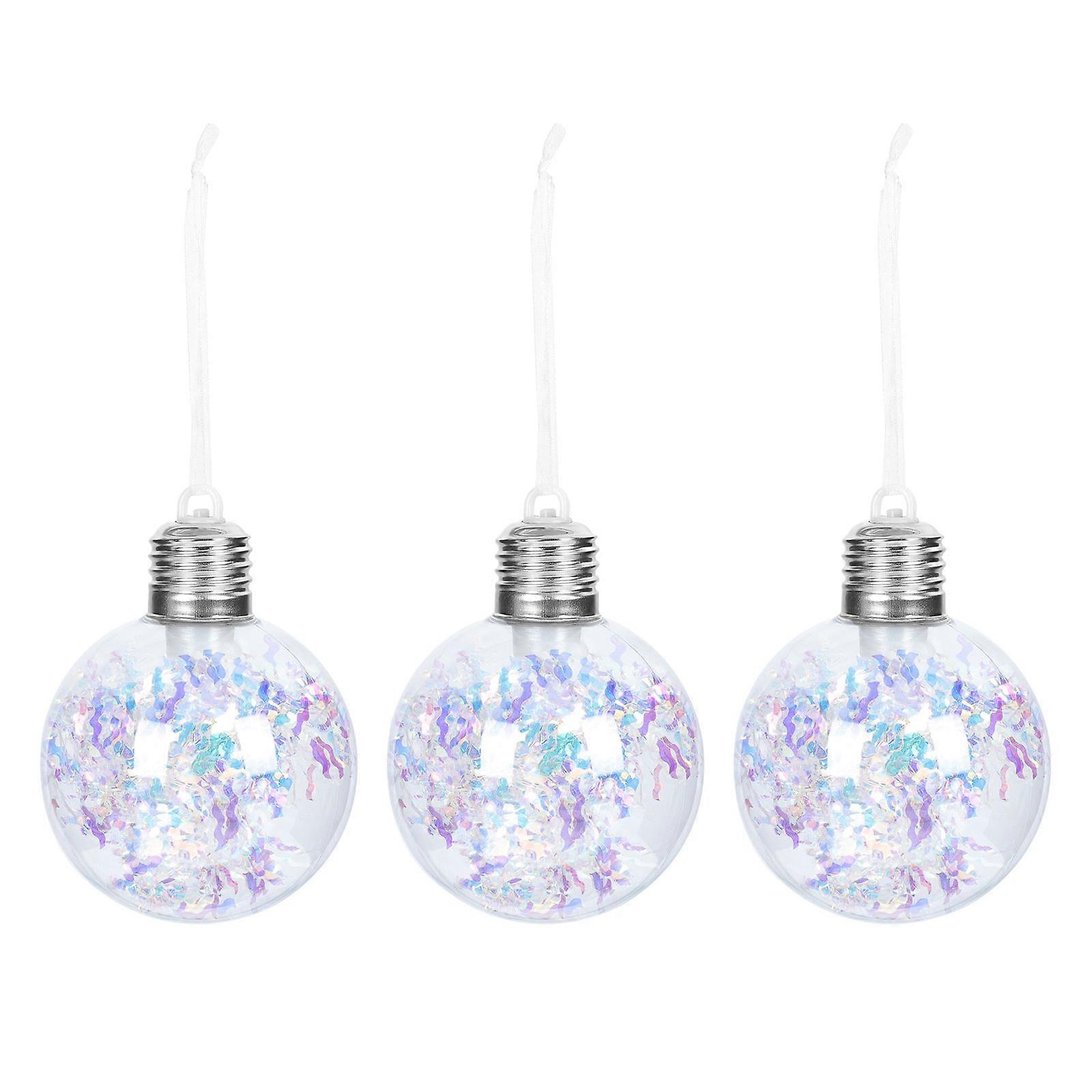 Xmas Tree Pendant Luminous Ball Hanging Decor 9Pcs Home Set